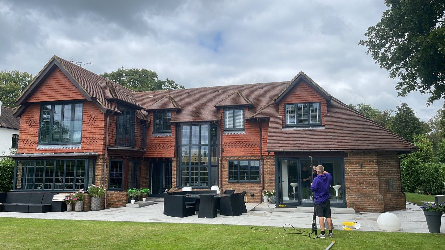 Roof Clean  - Moss Removal - Gutter Clean using Honda 15lpm Low Pressure Washing Machine by Ges Exterior Cleaning ltd