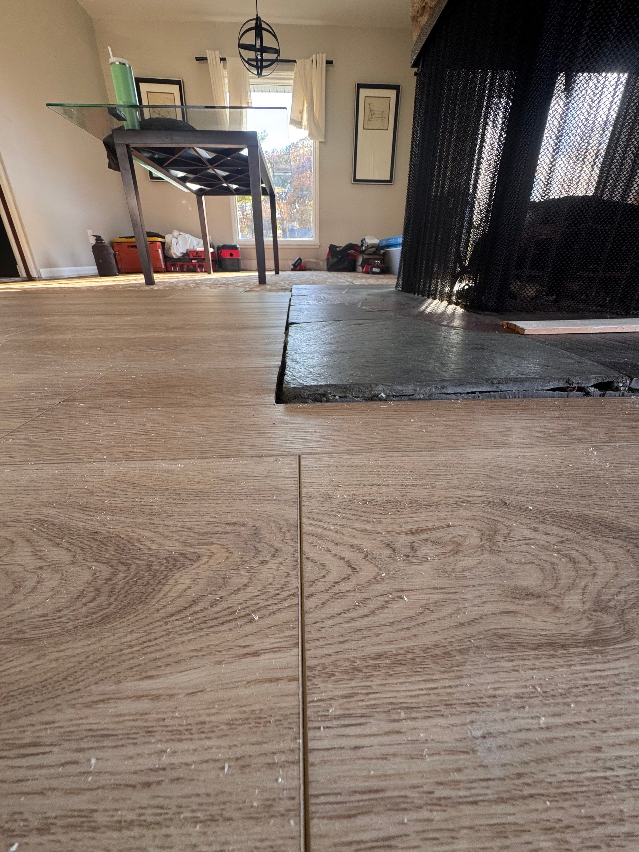 Before & After with Provenza "Road Trip" LVP by RTBaldwin Hardwood Floors