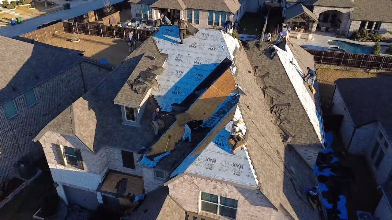 Large GAF Roof Replacement in Northlake, TX by road roofing llc