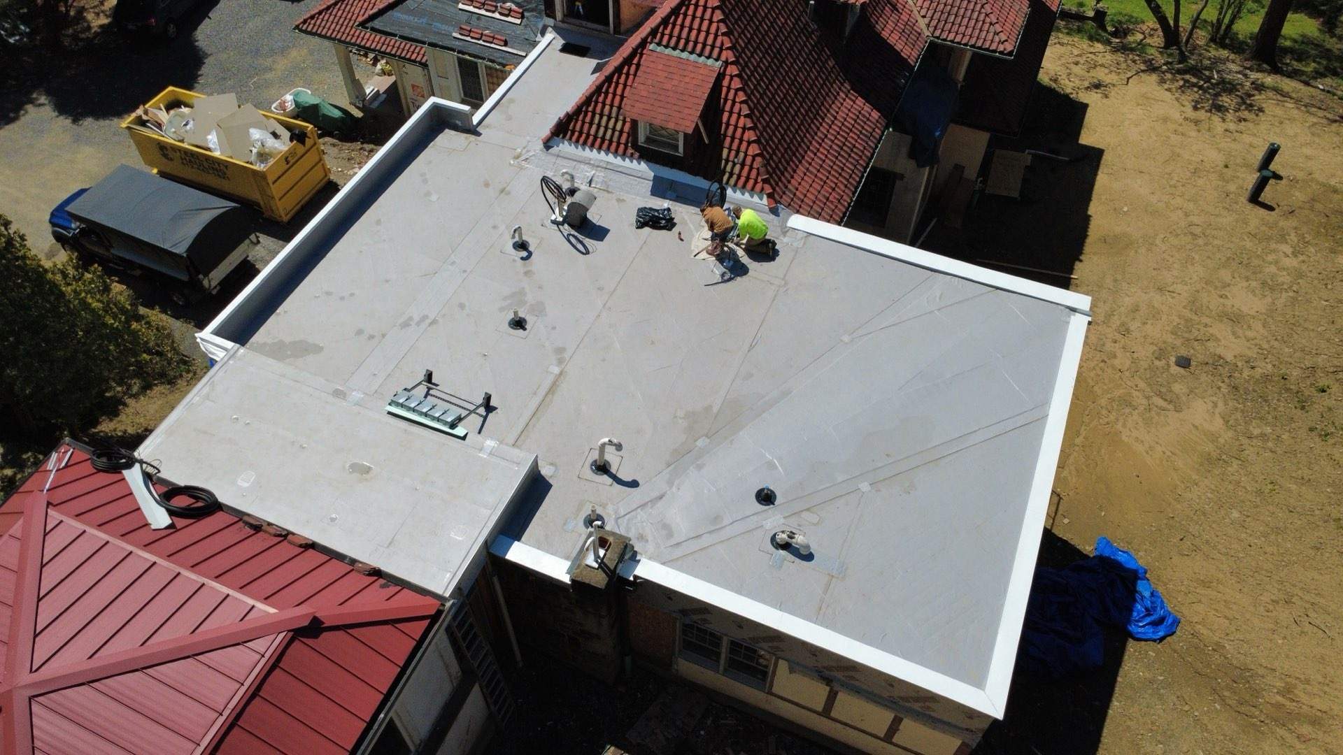 Gray EPDM Flat Roof in Sewickley, PA by MAT Roofing