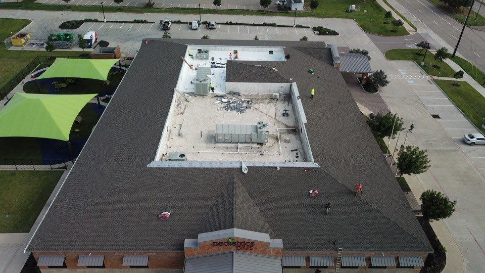 Commercial Re-Roof in Frisco. TX by Roof Experts