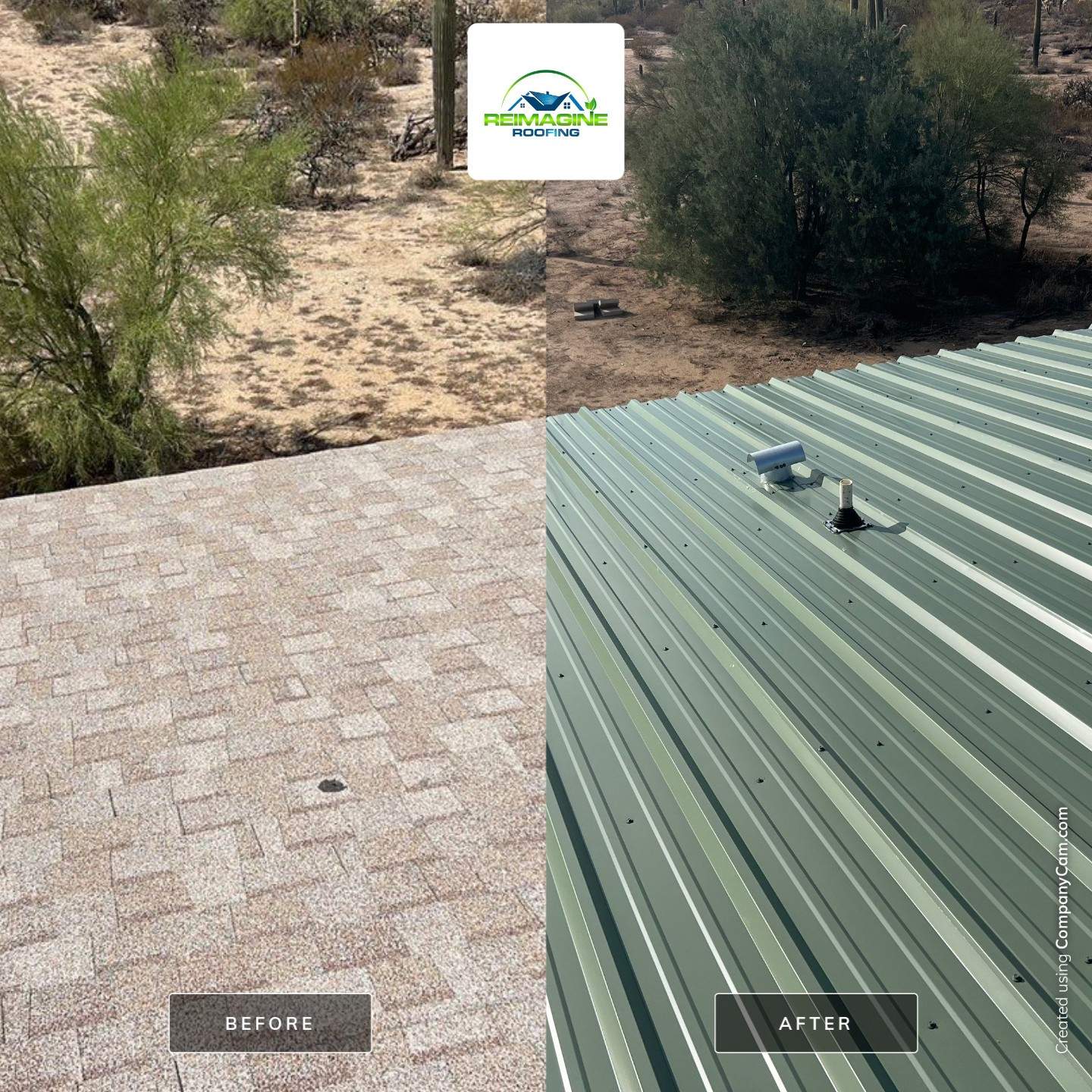 Sage Green Exposed Fastener by Reimagine Roofing