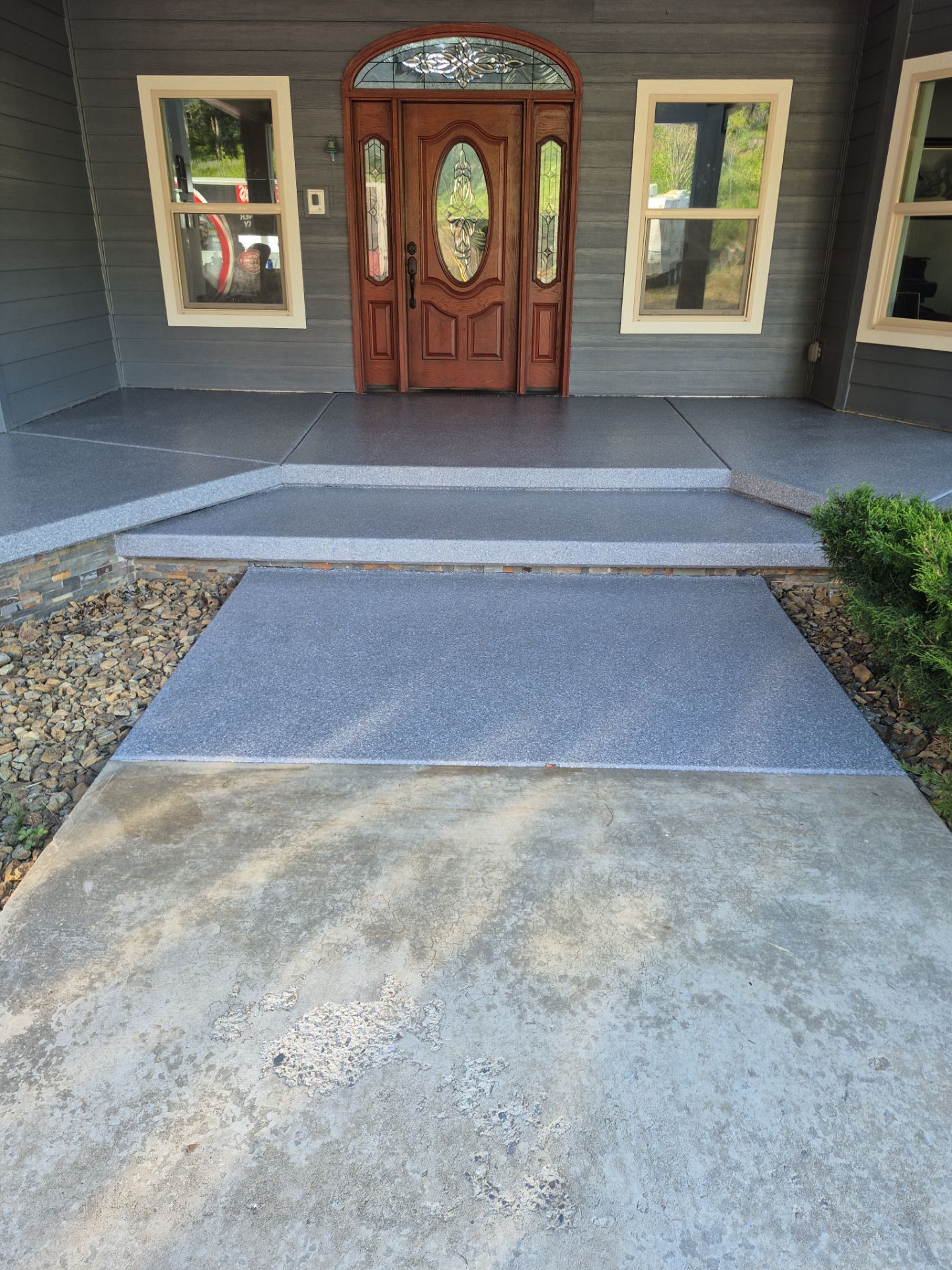 Patio Transformation with Granite 1/4 by Croc Coatings, LLC