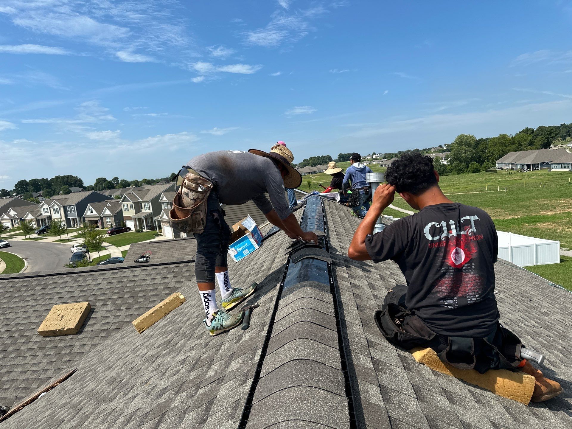 Residential Roofing Installation using Gaf Timberline HDZ Weathered Wood by Undersun Roofing 