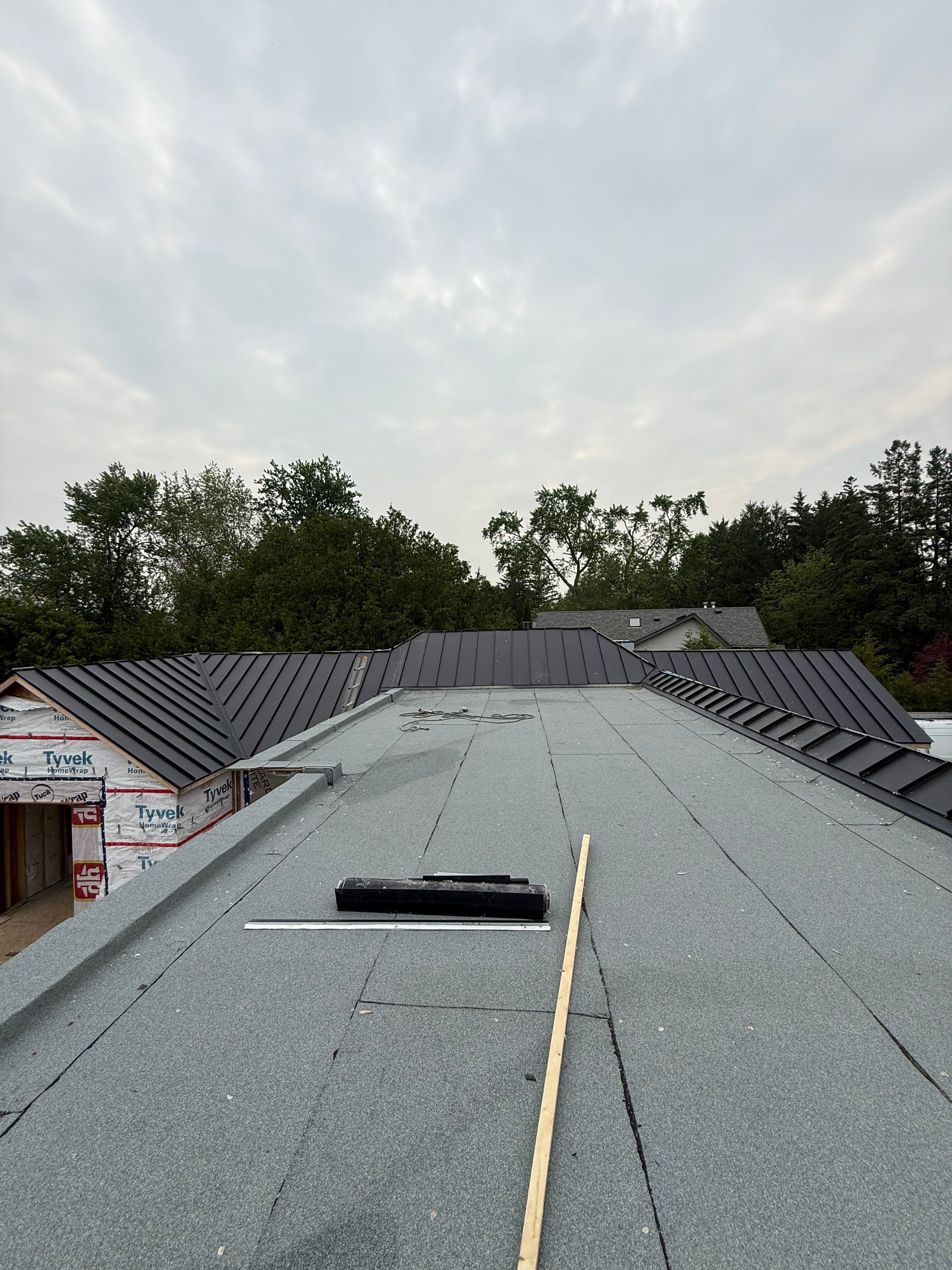 Custom Home Jet Black 24 GA Standing Seam Roof  by Jay Carter Roofing & Sheet Metal