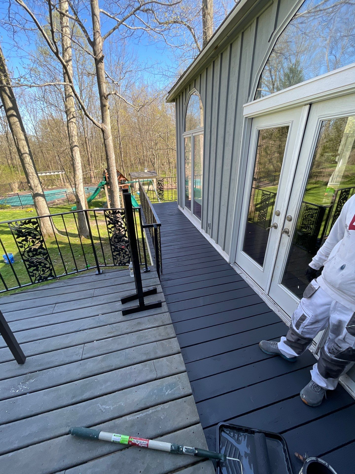 Deck Staining using Arborcoat Solid Stain by Callaway Contracting LLC