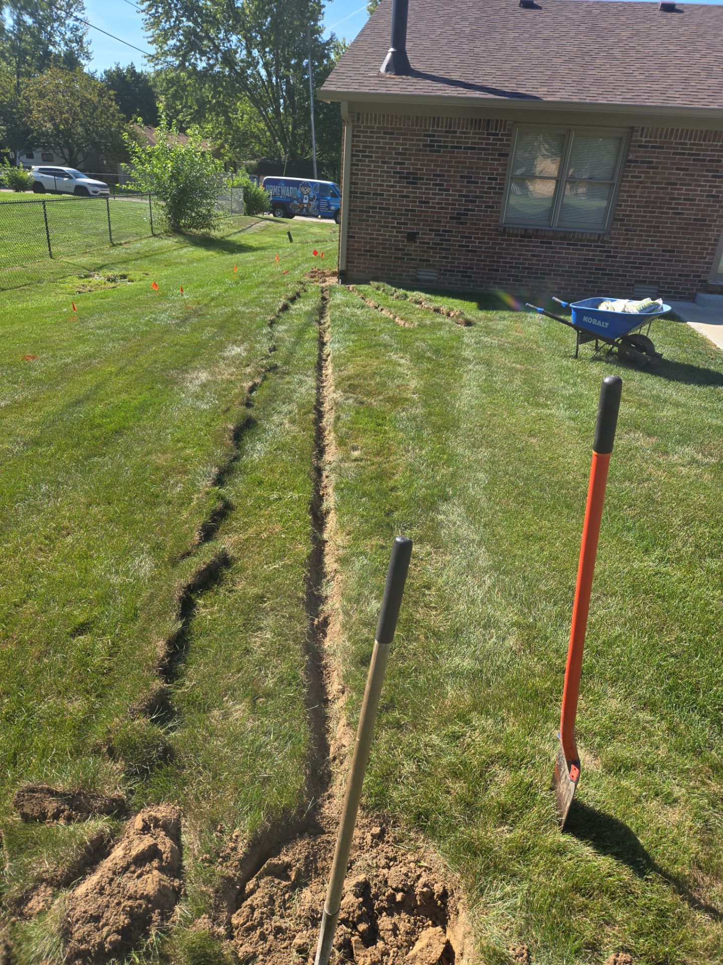 Buried Downspout Extensions  by Homeward Environmental LLC