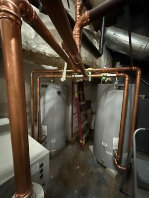 DHW Boiler and Storage Tank Installation