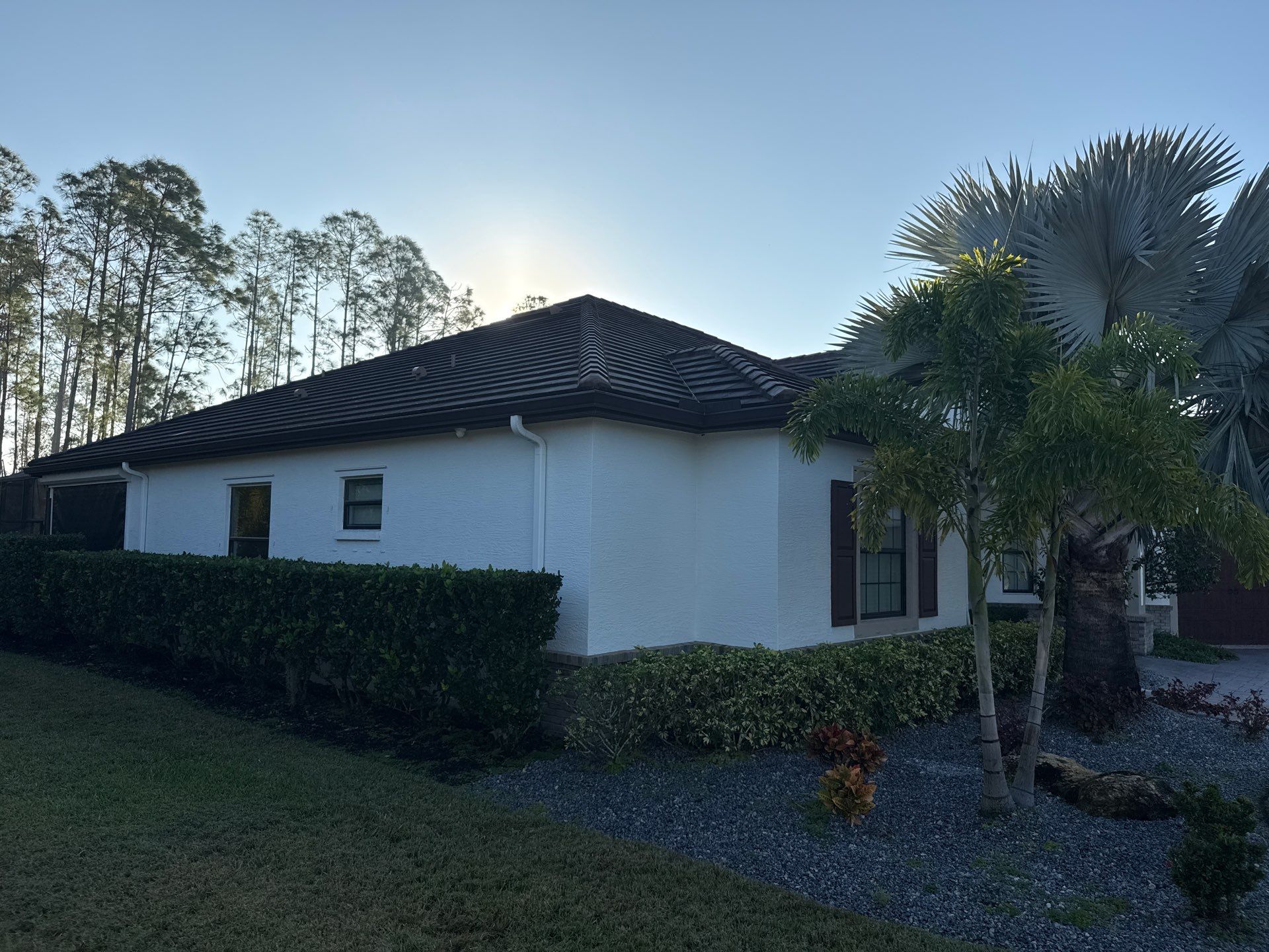 Flat Tile Roof, Paver Pool Deck & Driveway Cleaning | Cove at Twin Rivers, Parrish FL by Sunshine AquaWash