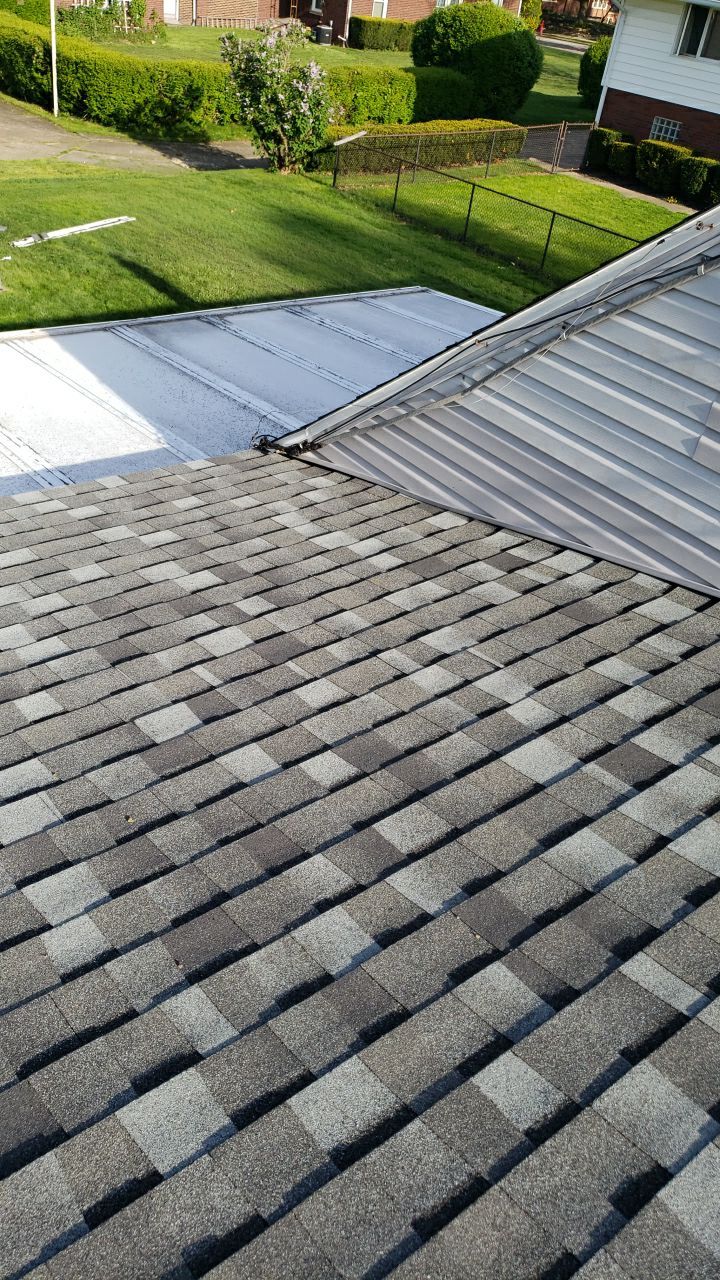 ATLAS PINNACLE COLOR: COASTAL GRANITE DRIP EDGE: WHITE by Eagle Eye Roofing