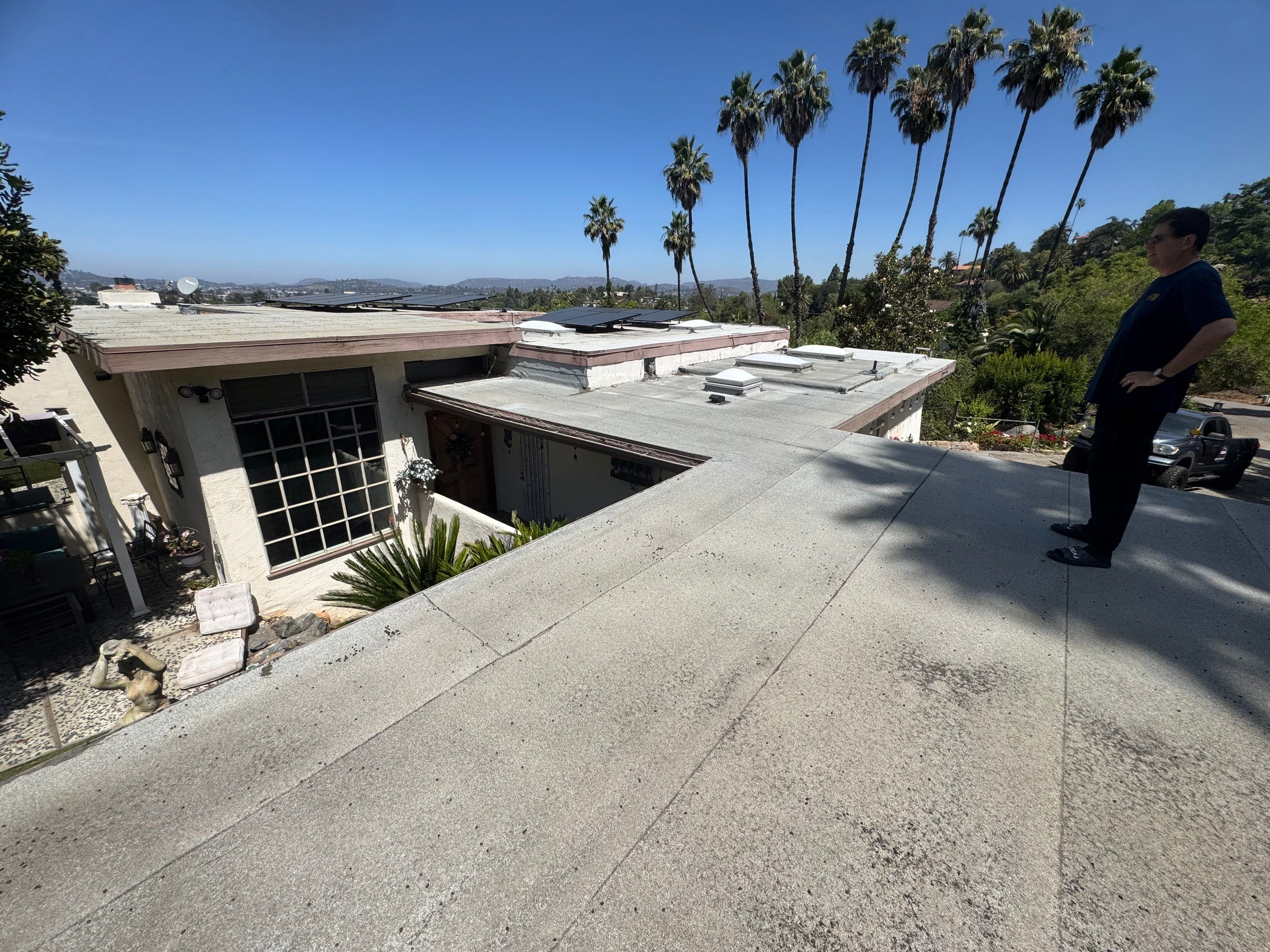 Silicone Roof Restoration – Escondido, CA by Zenith Roofing Services