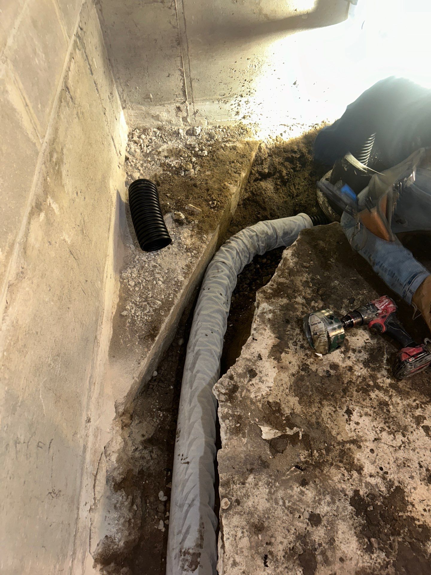 Drain tile for a General Contractor Partner by Waterproofing Northeast