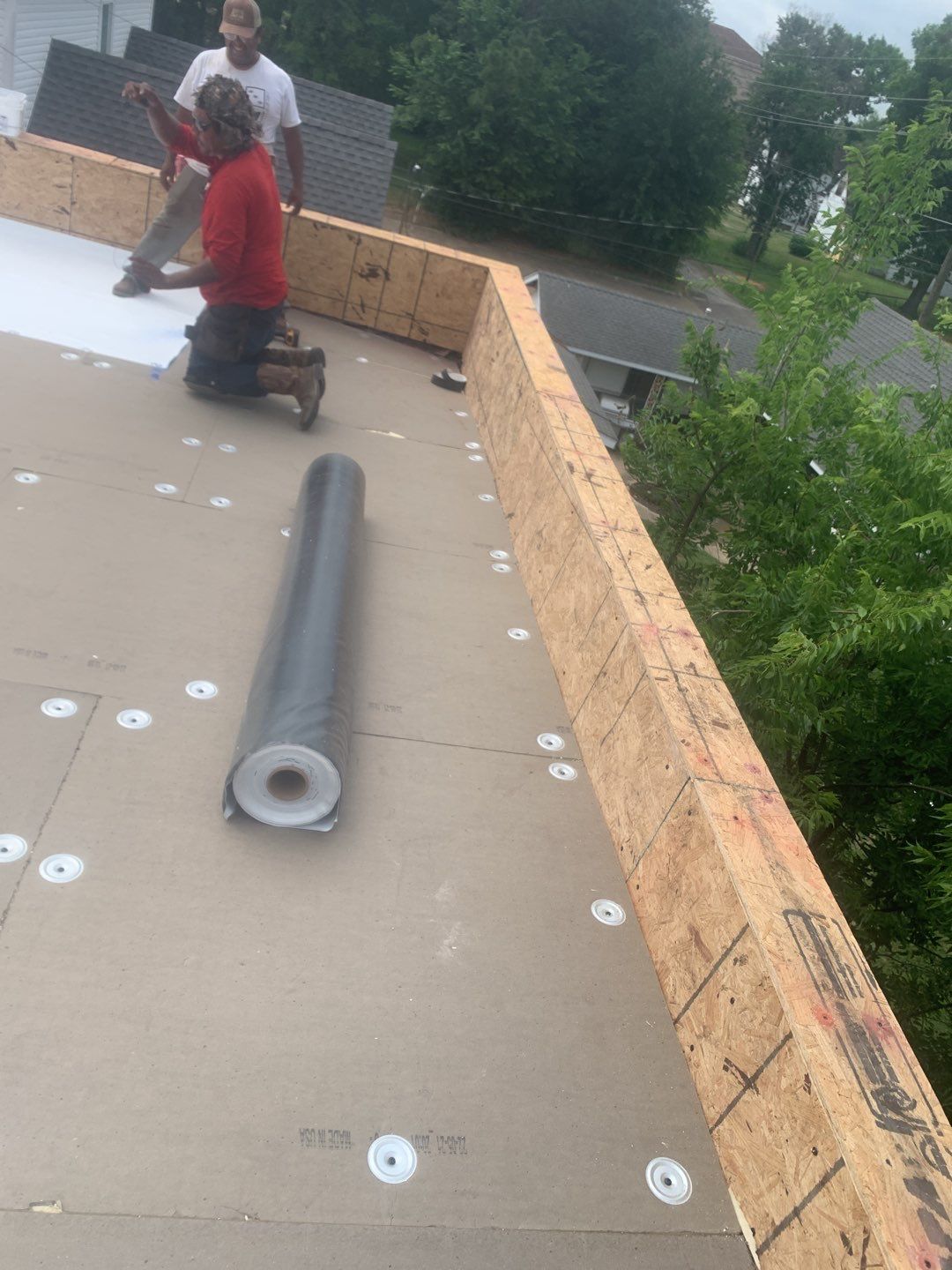 Commercial Roofing Installation using 50 mil PVC by Hostetler Roofing