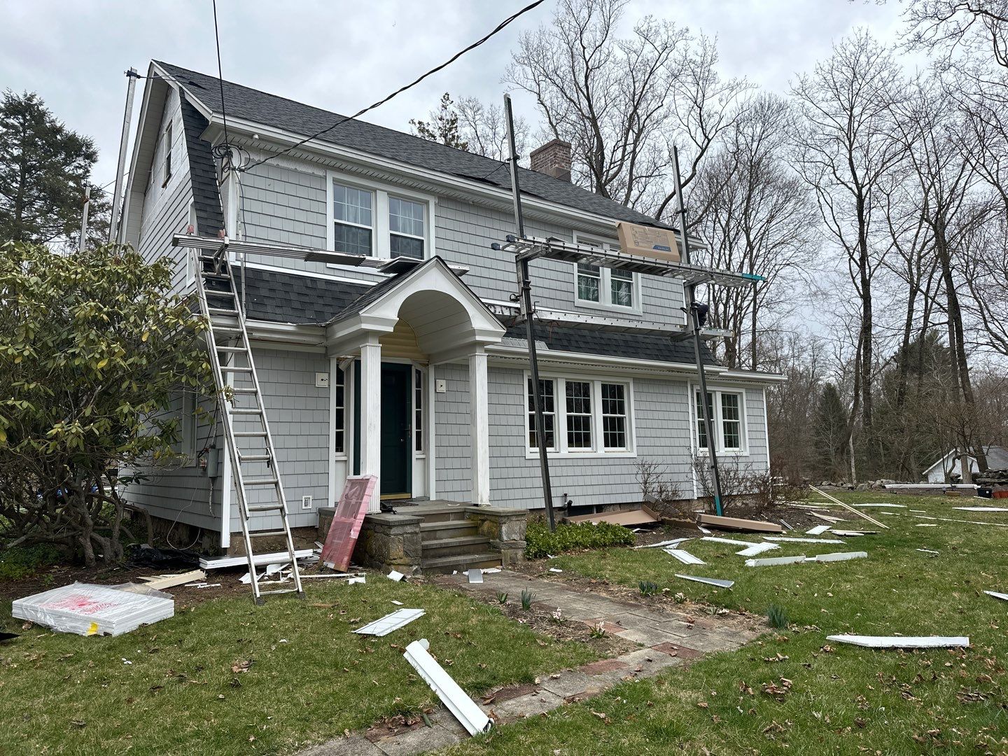 Siding Installation using Certainteed Cedar Impressions Sterling Gray by A Plus Exterior