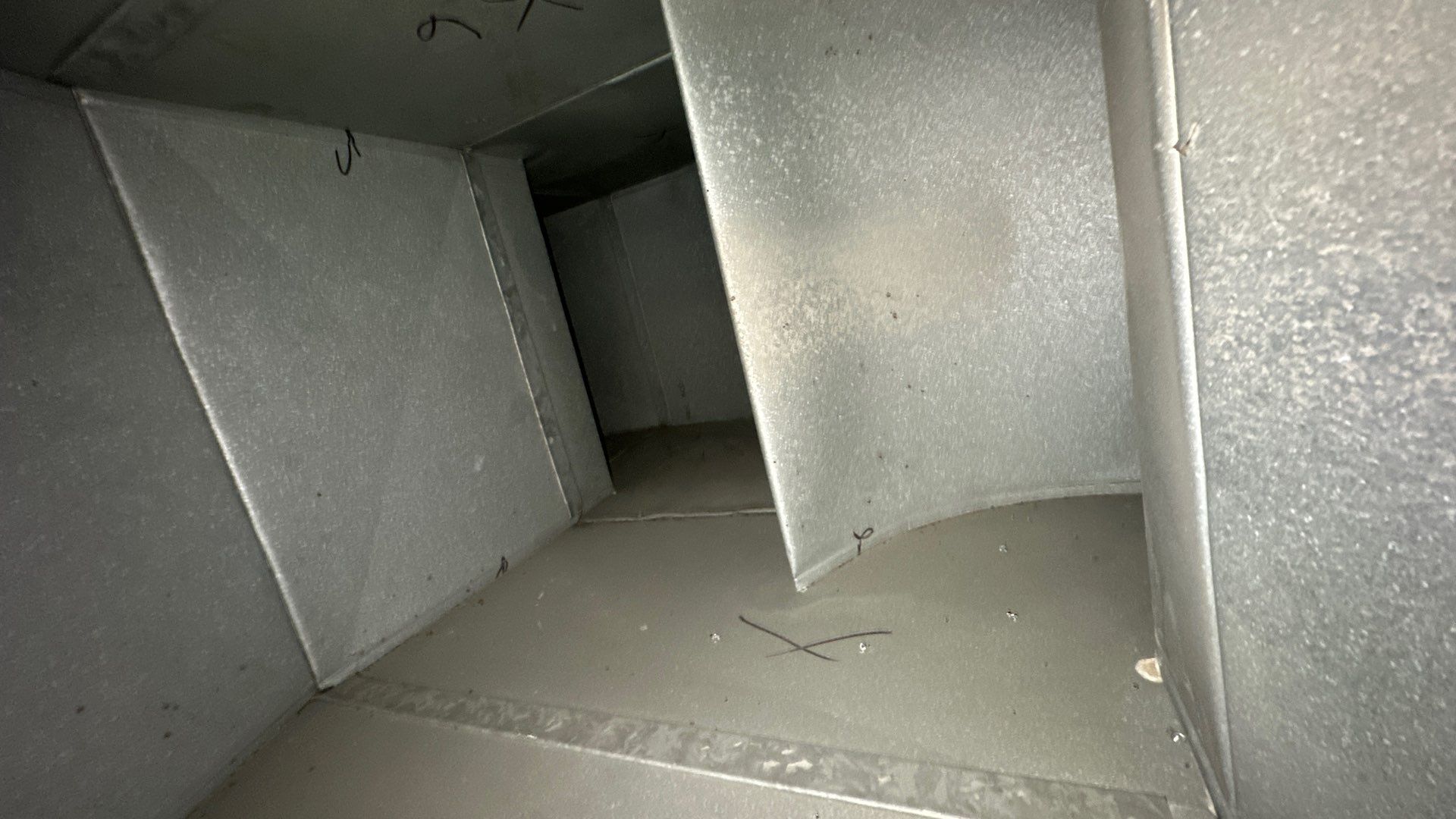 Air Duct Cleaning and Suspect Growth Removal Before and After Video/Photos Removal of mechanical component. by All Seasons Air Duct Cleaning 
