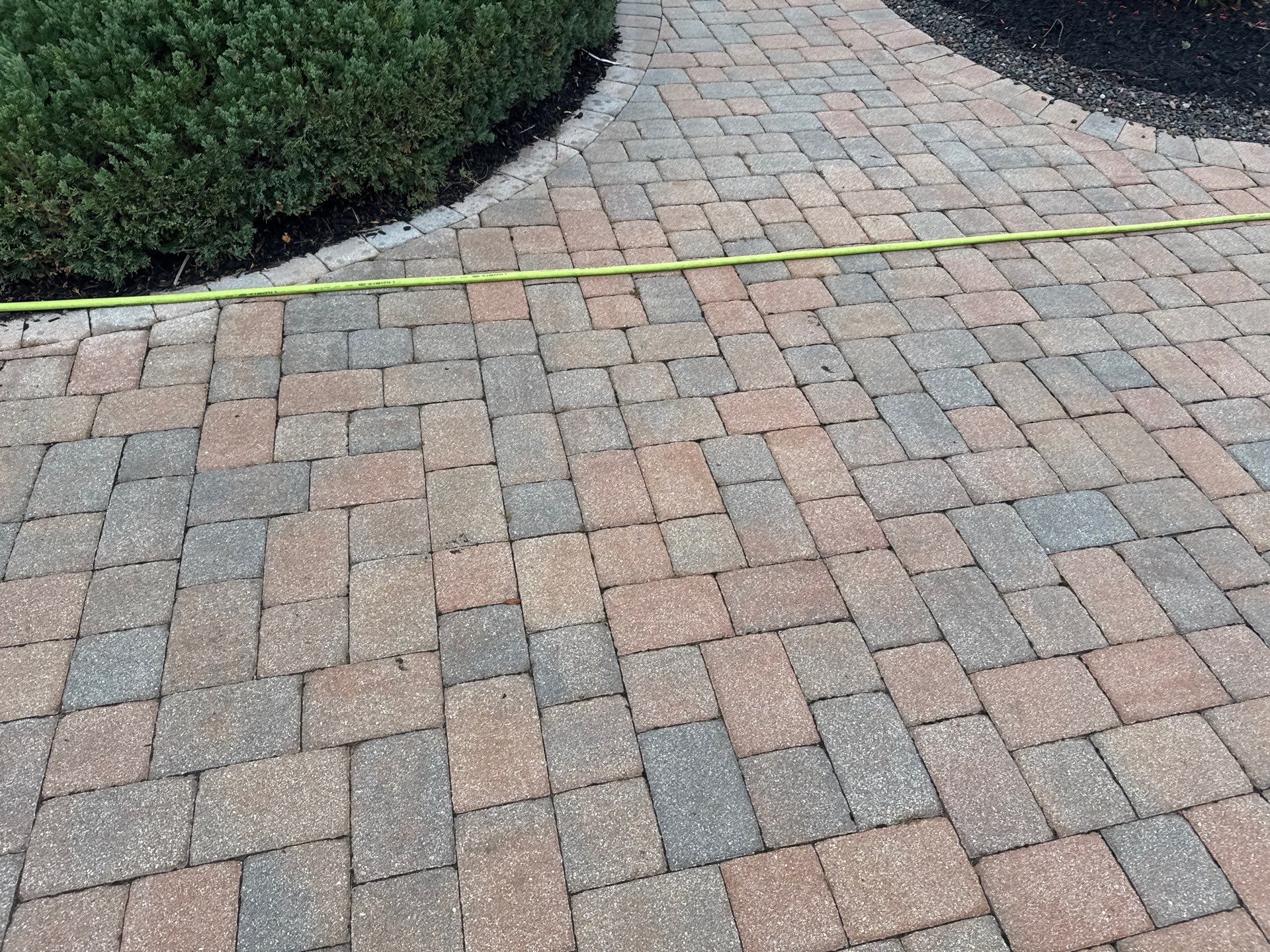Oil & Tar Removal from Paver Driveway & Entryway by Sunshine AquaWash