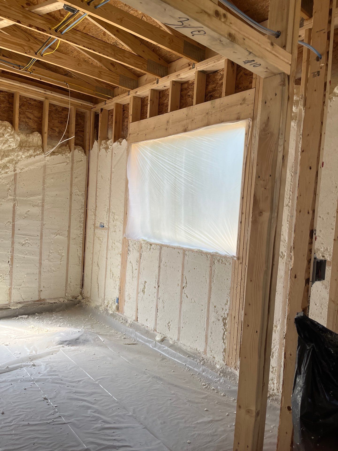 New Construction using open cell spray foam by NYS Foam & Energy