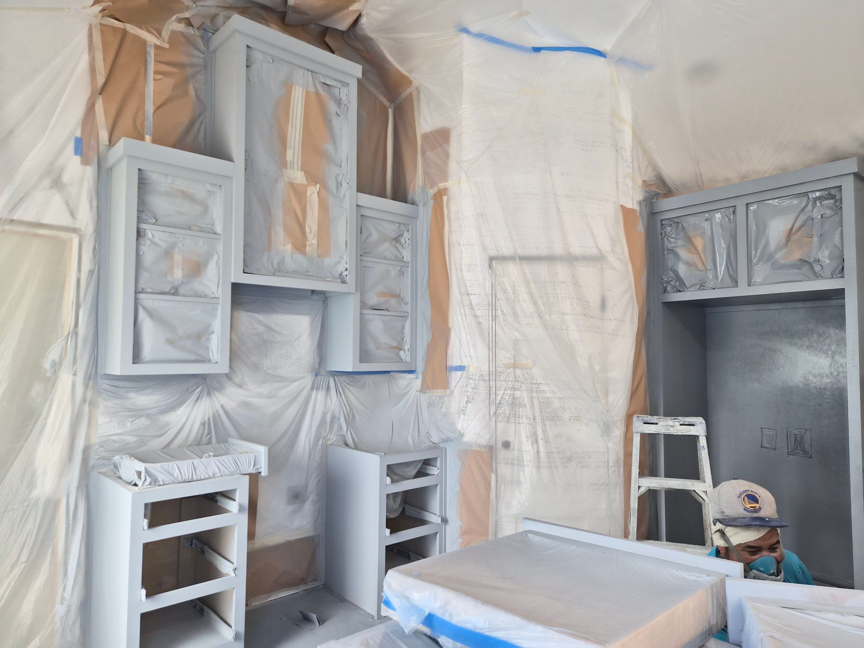 Sage Green Cabinet Transformation in Brownsboro, TX! by Quality Coats Painting
