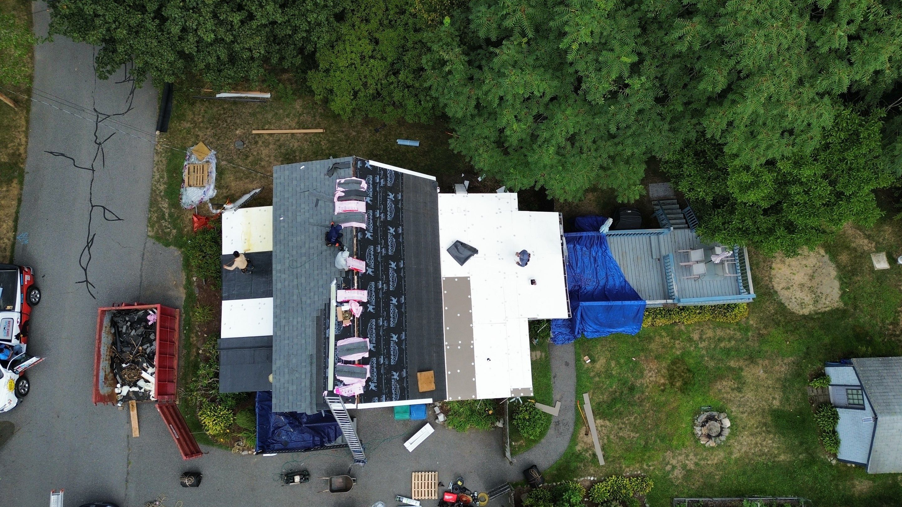 Roof Replacement & EPDM Flat Roof Installation, Billerica, MA by Mighty Dog Roofing of Greater Middlesex County