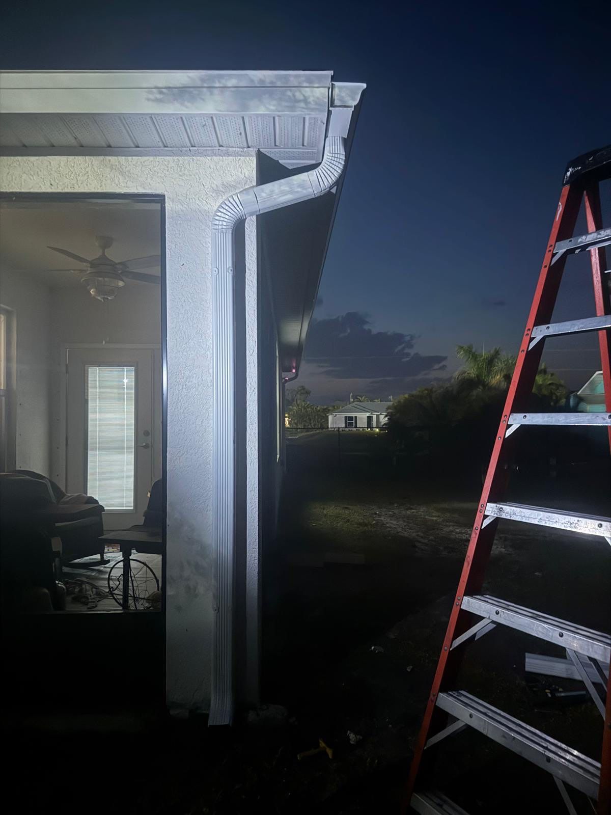 3X4 Downspouts Installation in Cape Coral FL by Gutter Professors