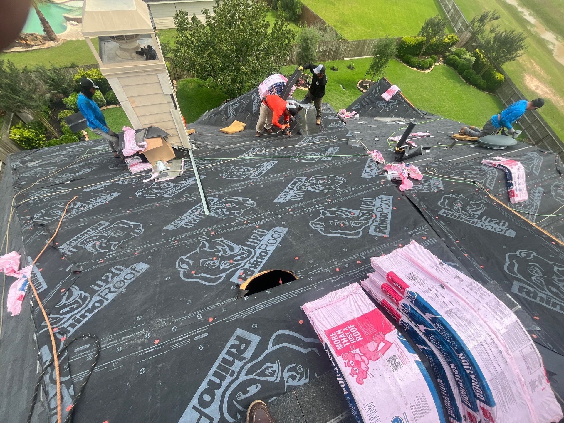 Residential Roofing Installation using Owen's Corning Duration (Lifetime) Shingles by Roof Repair Company