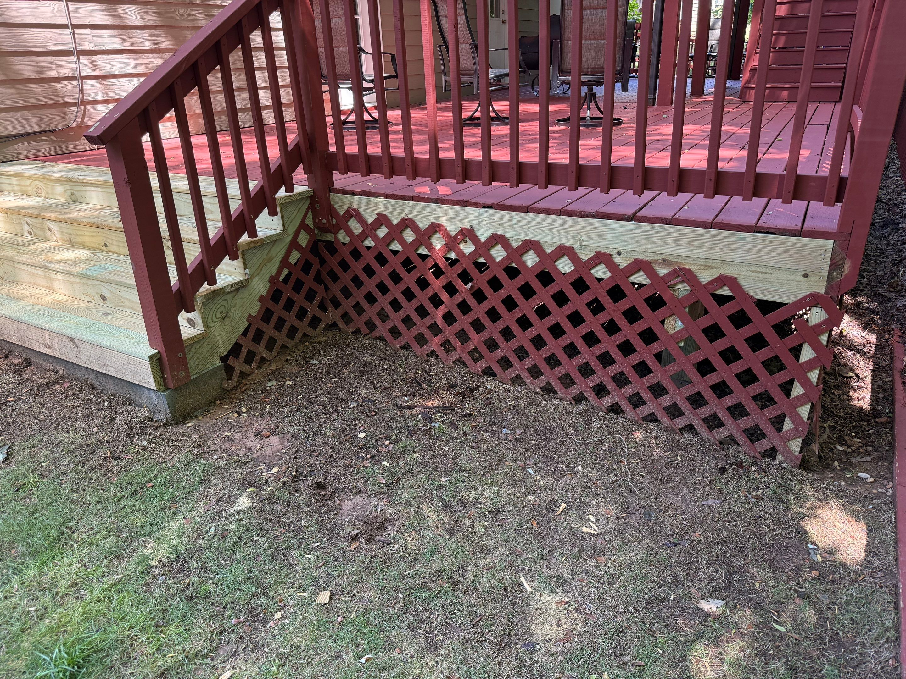 Wooden Deck Structural Repair and Staircase Replacement in Kennesaw by Swift Home Renovations