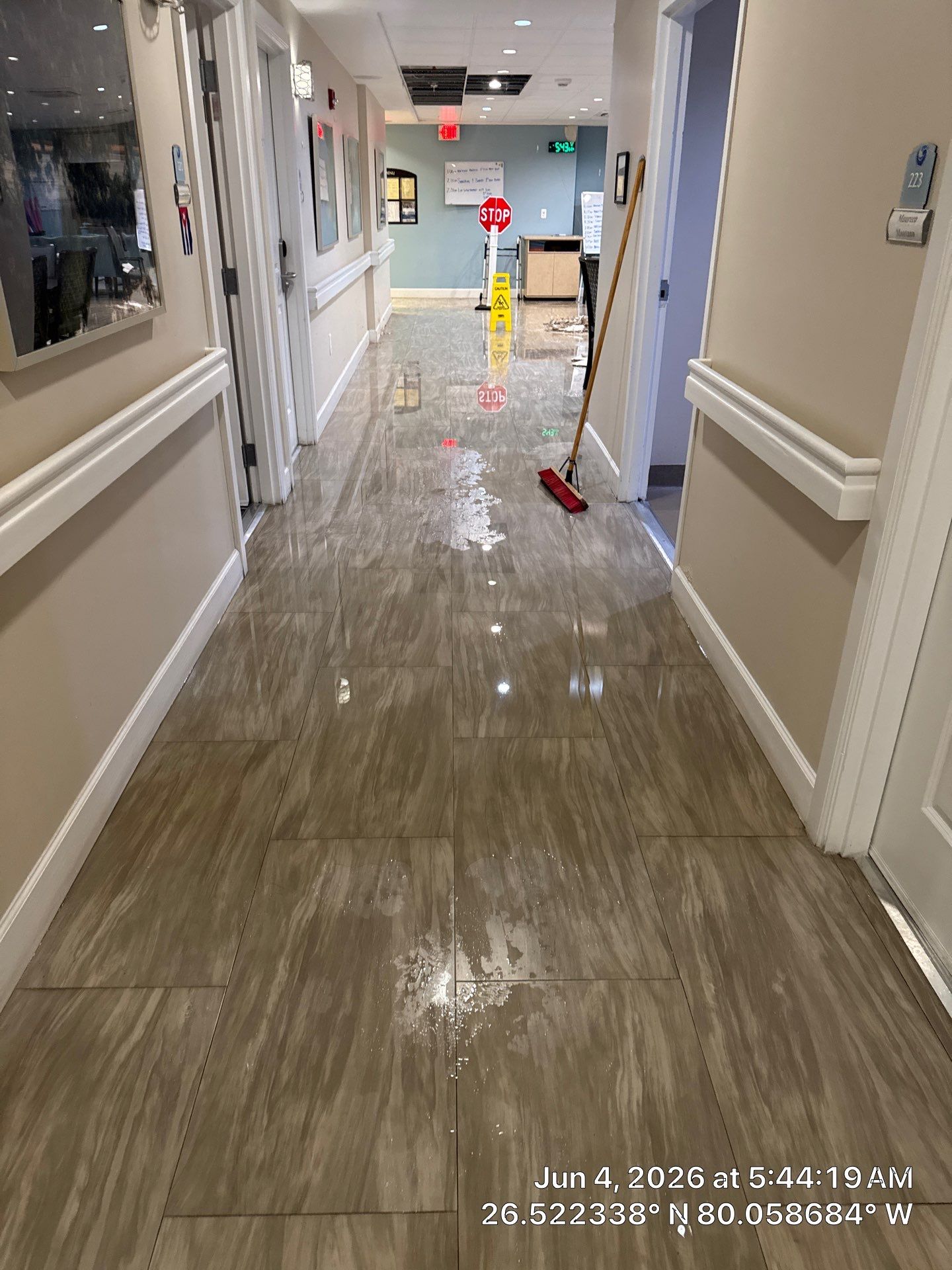 Commercial Water Damage Mitigation and Floor Drying in Boynton Beach by SuperClean 