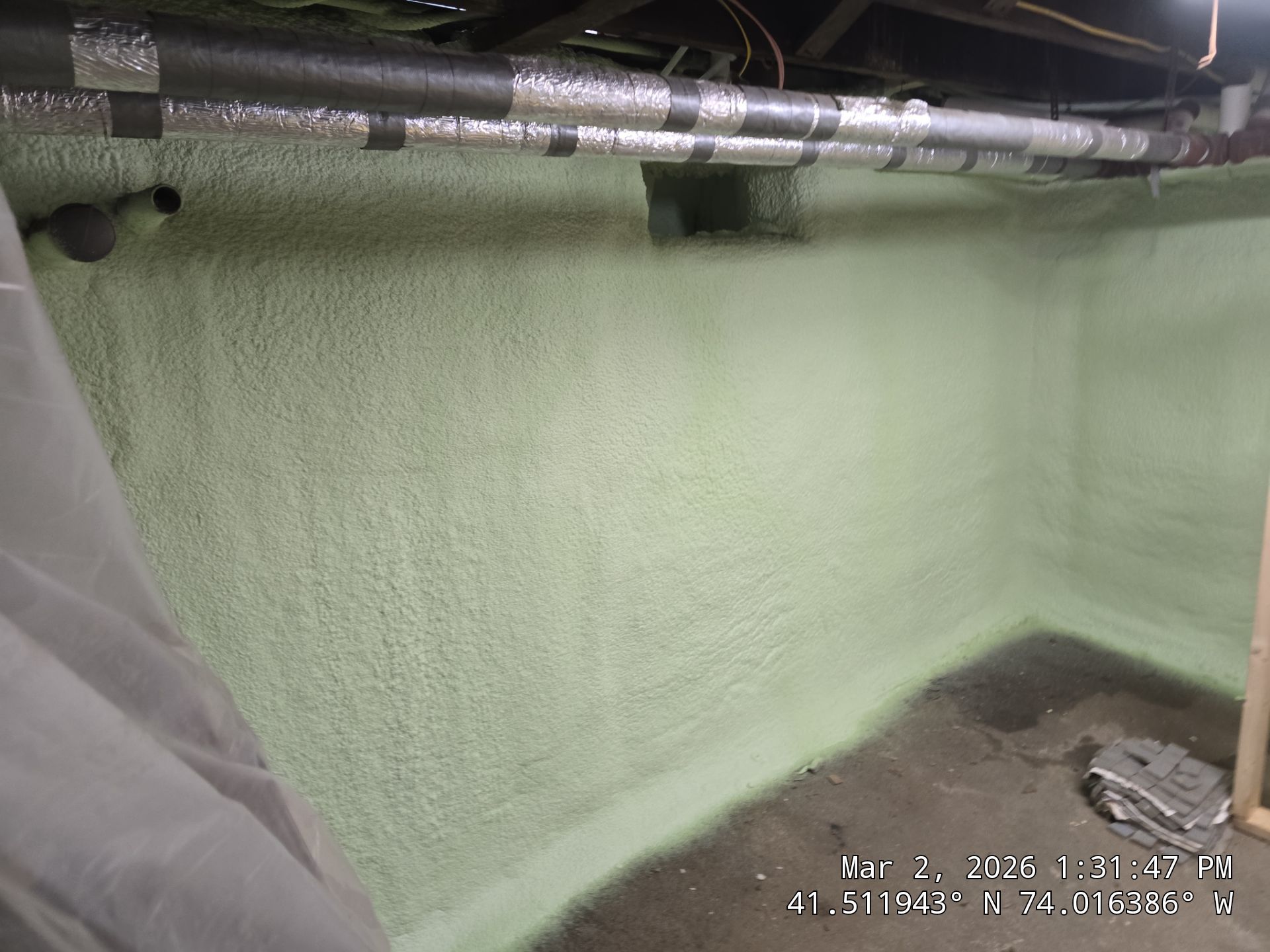 Attic Insulation using open cell spray foam by NYS Foam & Energy