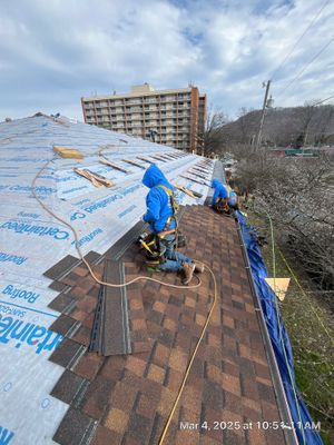 Commercial Roofing Installation using Certainteed Landmark Pro Shingles