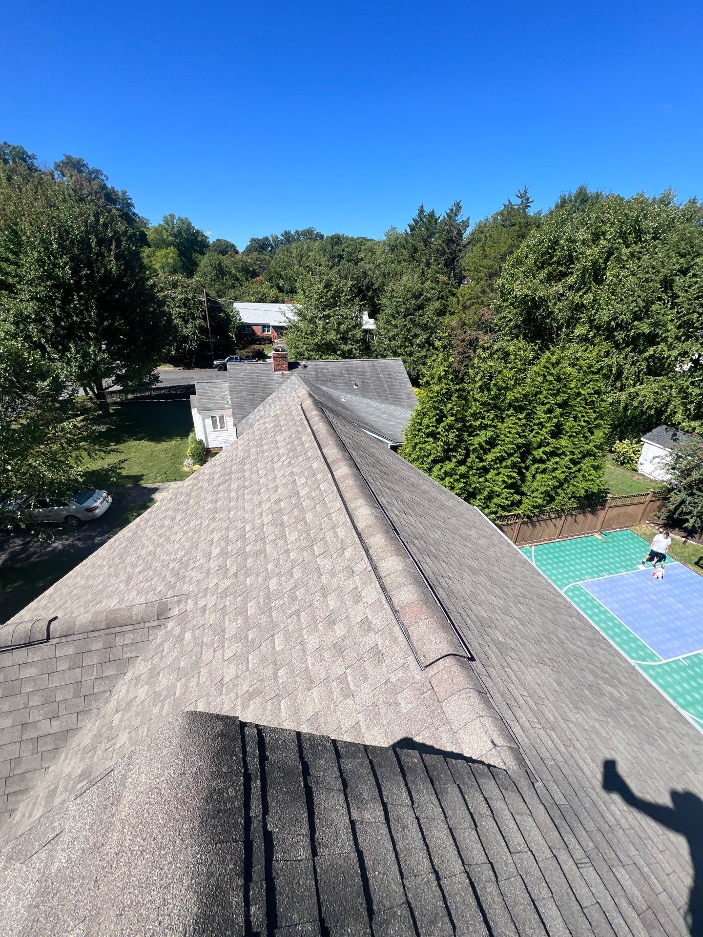 Storm Damage Restoration using CertainTeed Presidential Algae-Resistant Charcoal by USA Storm Roofing and Construction Group
