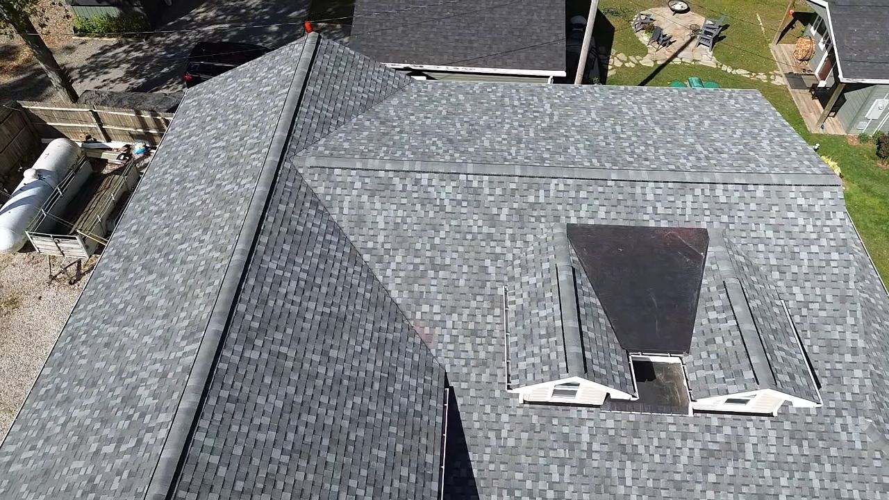 Atlas Pinnacle, Color, Coastal Granite, Drip Edge, Color, Black by Eagle Eye Roofing