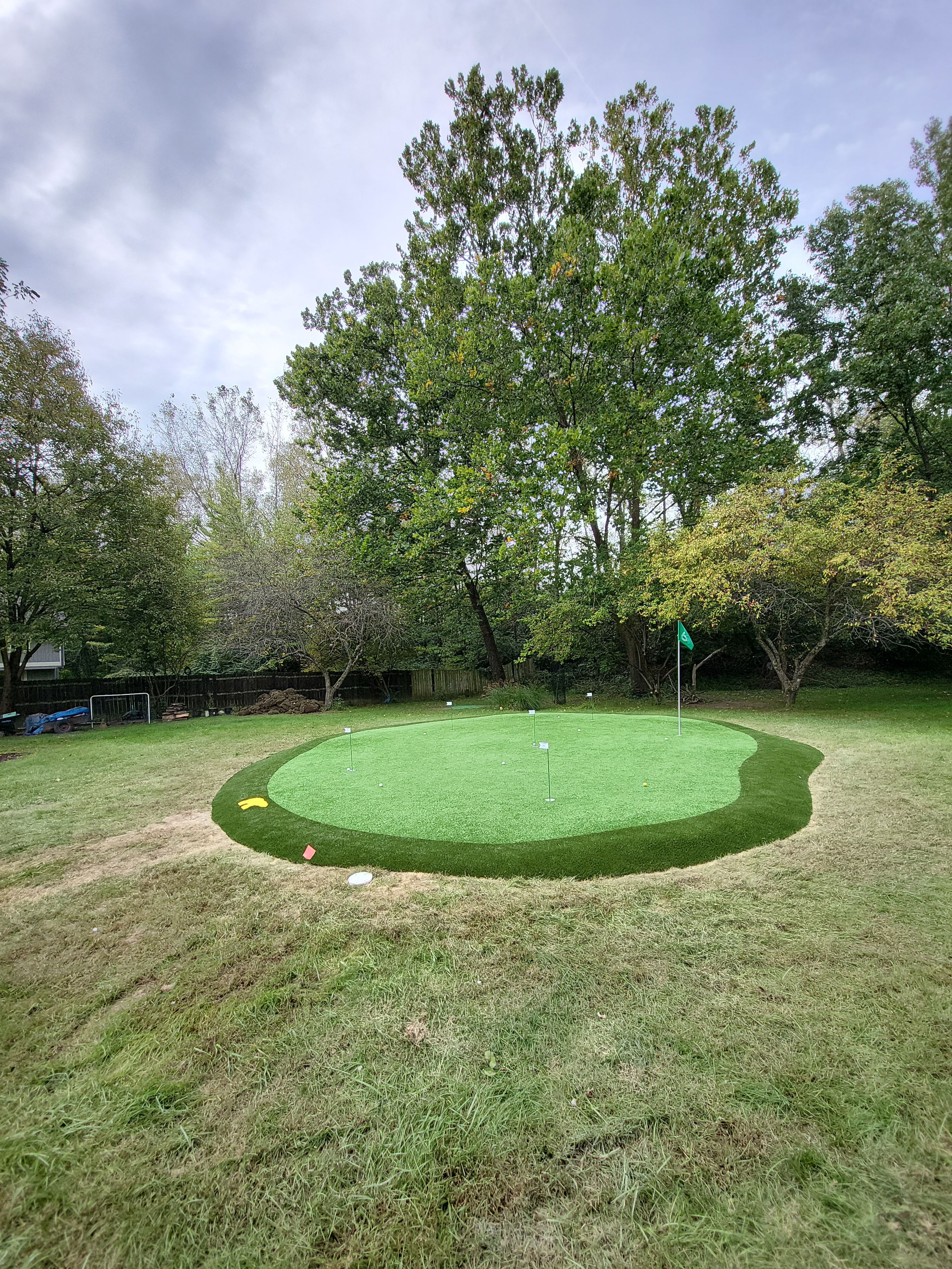Custom Synthetic Putting Green Installation for Aspiring Collegiate Golfer in Worthington, Ohio by Southwest Greens Midwest