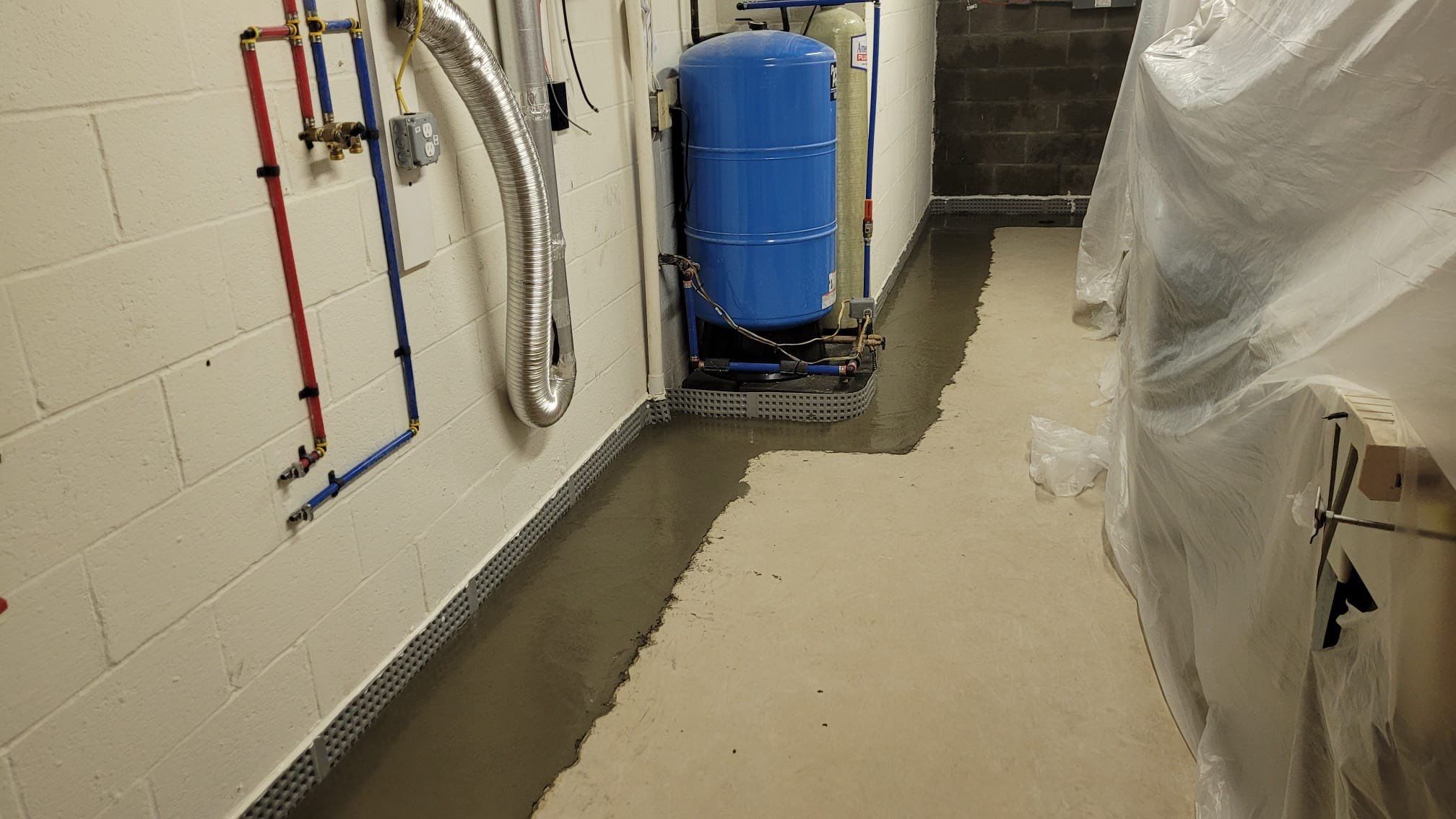 Interior French Drain With Radon Seal & Mold Remediation in Wall Township by Pure Service Pro, LLC 