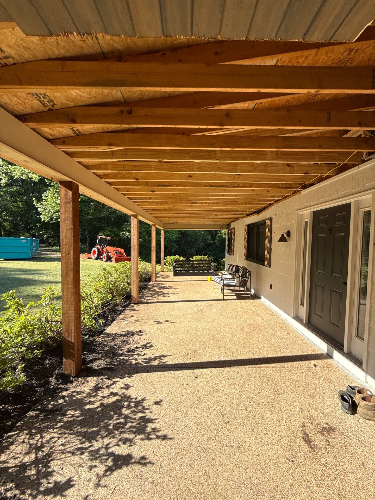 Structural Roof Restoration and Porch Repair in Hernando MS by Revival Roofing Services
