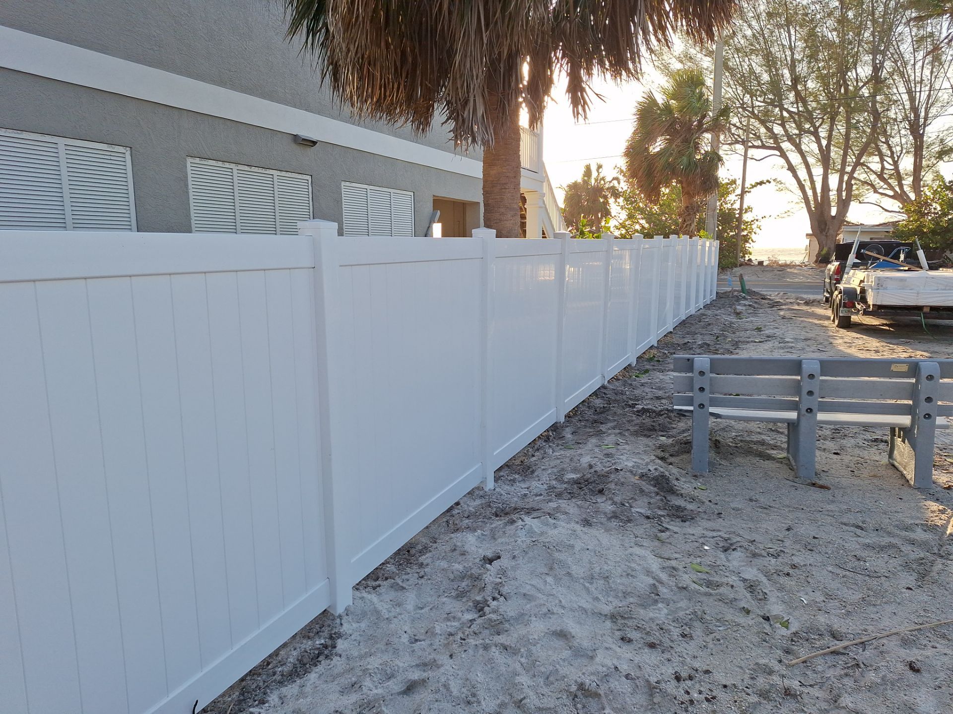 Vinyl Fence Installation using 6Ft Vinyl Privacy Fence with a 4Ft White Picket Fence by Asap fence and gates, LLC