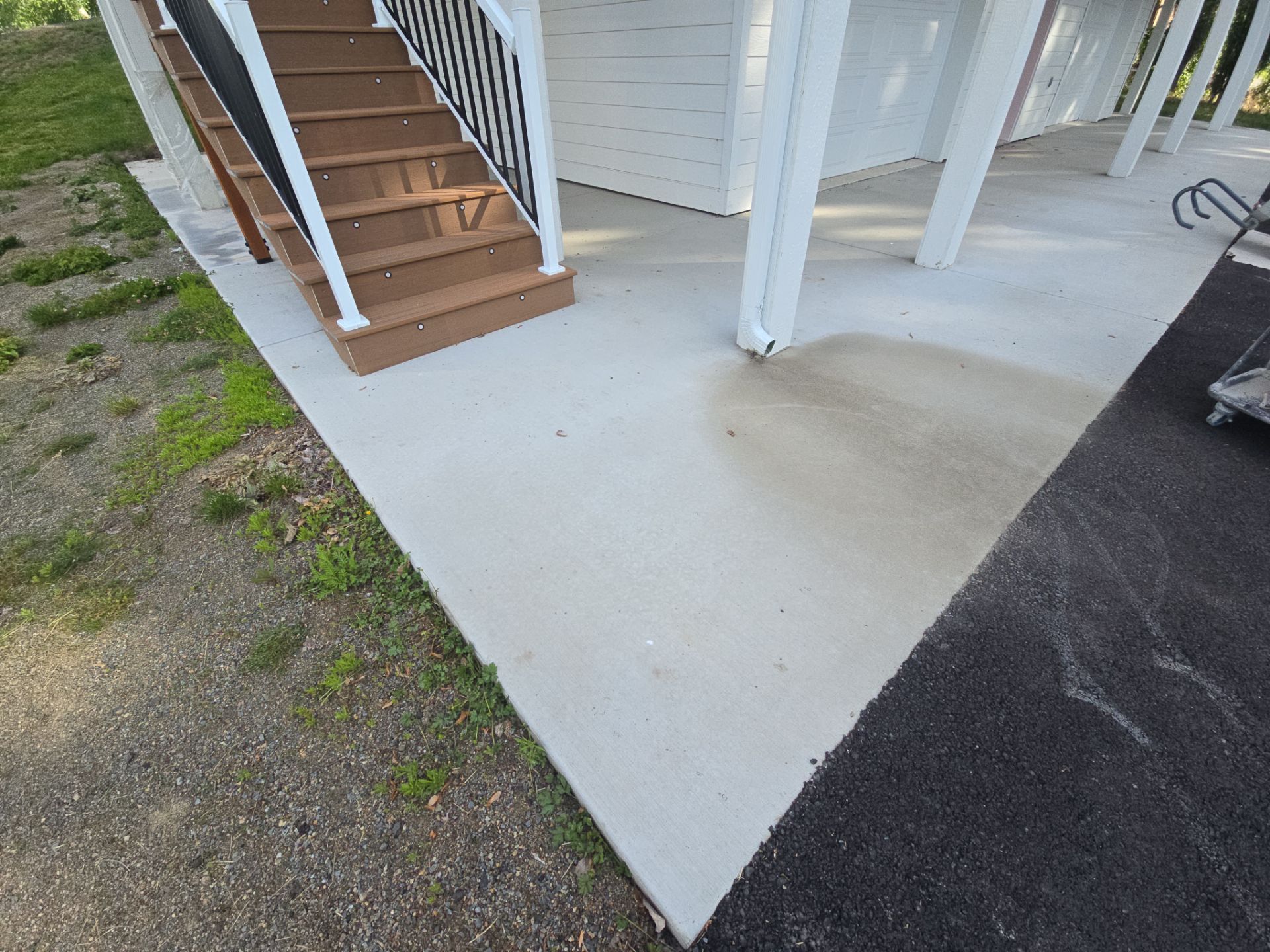 Patio Transformation with Sandstone Penntek Flooring by Croc Coatings, LLC