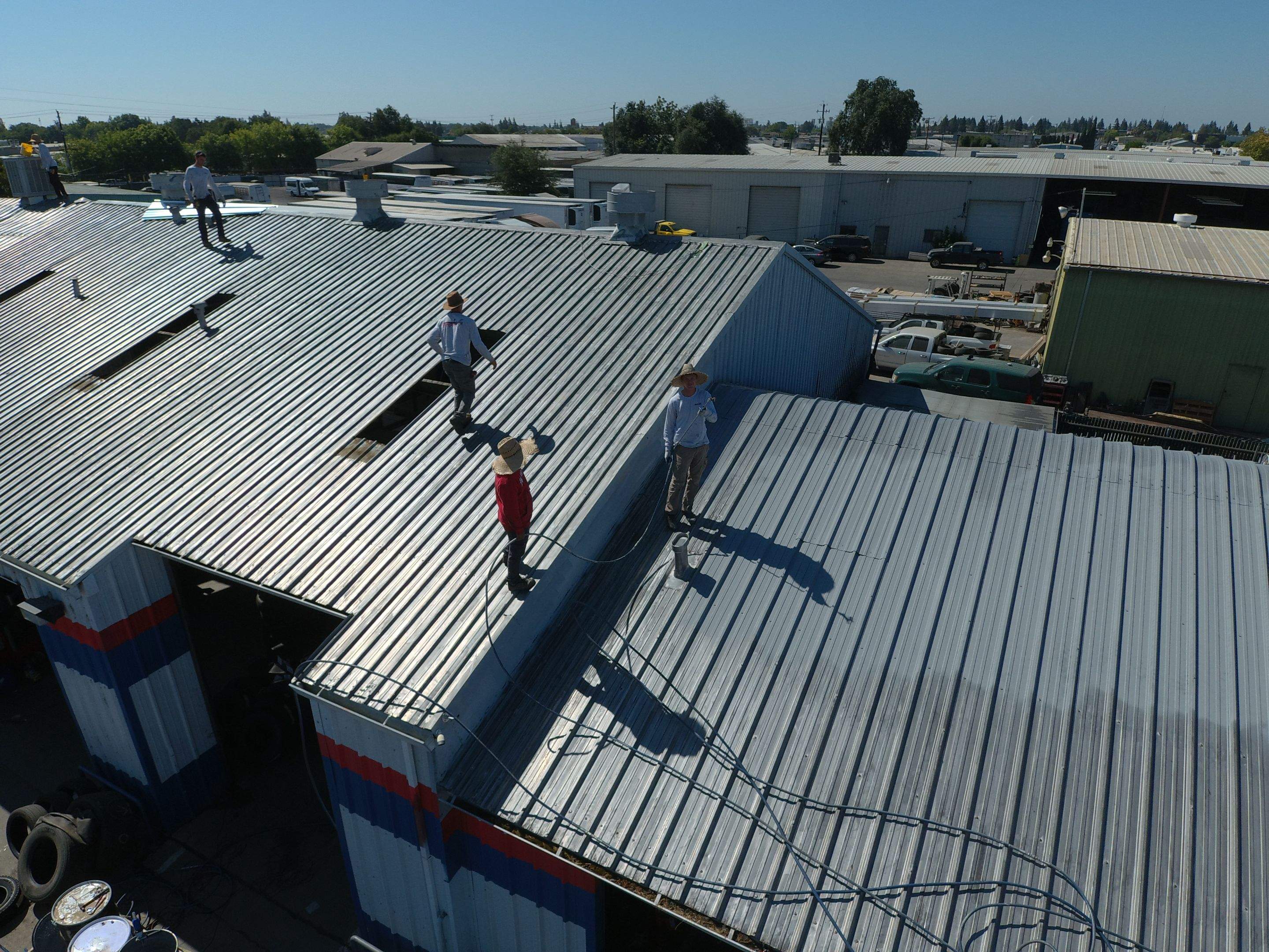 MR Roofing system using Conklin Benchmark/PUMA XL fabric and coating by Straight Edge Roofing Inc