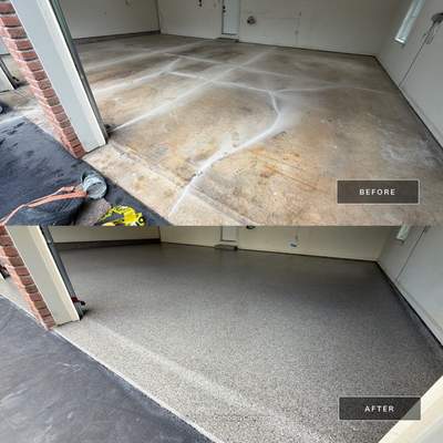 VIntage Shalestone Garage Coating