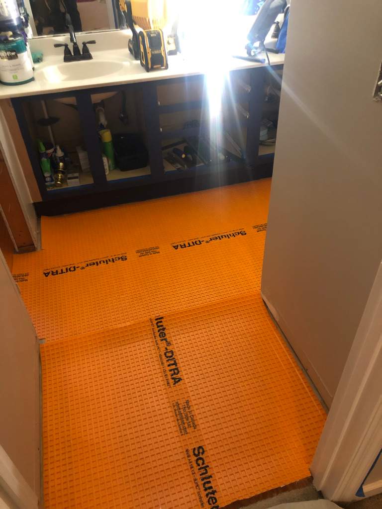 Russet Master Bath by Pillar and Pine