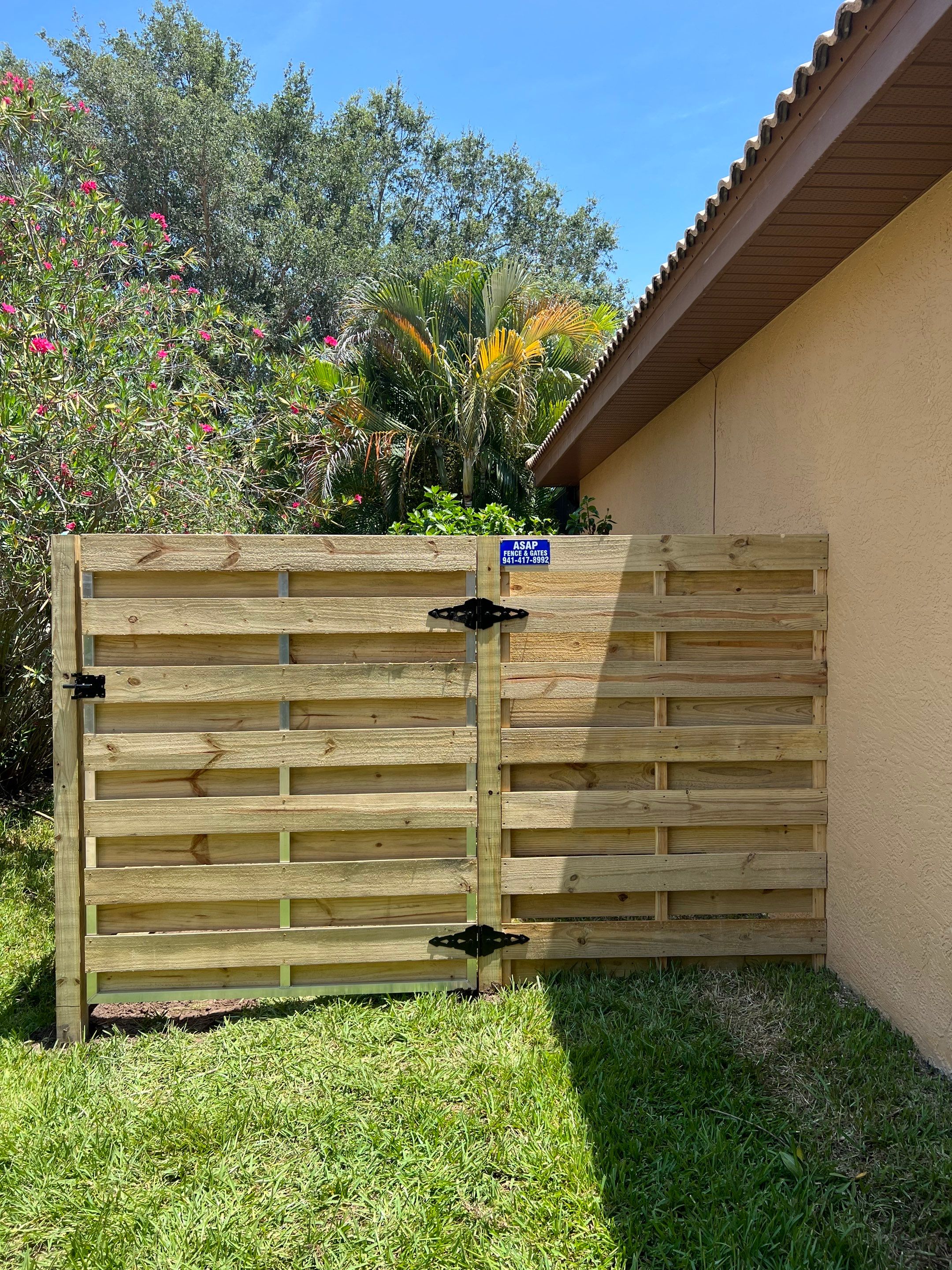 Osprey, FL 6ft. Tall Treated Horizontal Shadowbox Wood Fence by Asap fence and gates, LLC