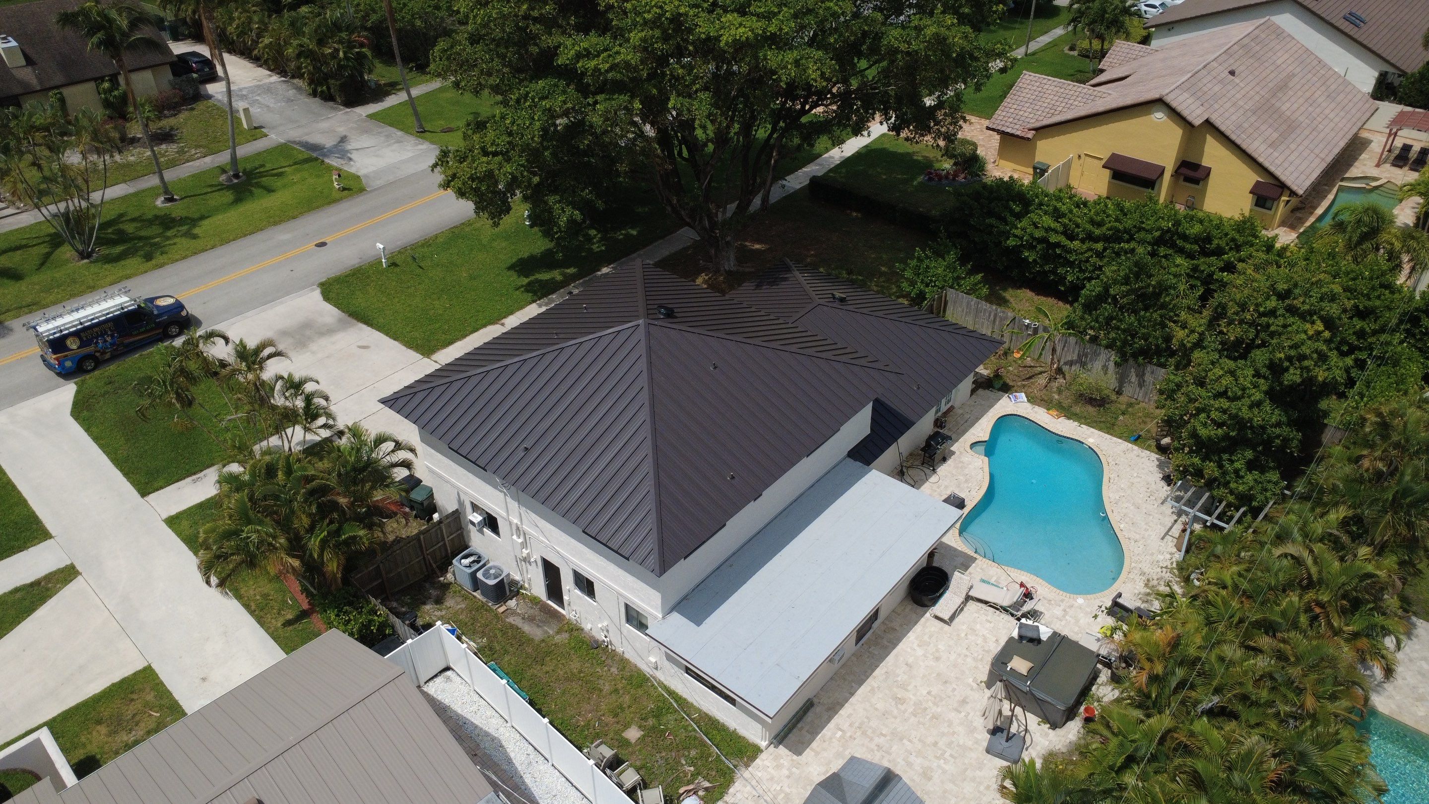 Residential Roofing Installation using 1.5'' Mechanical Seam by BLUES BROTHERS ROOFING