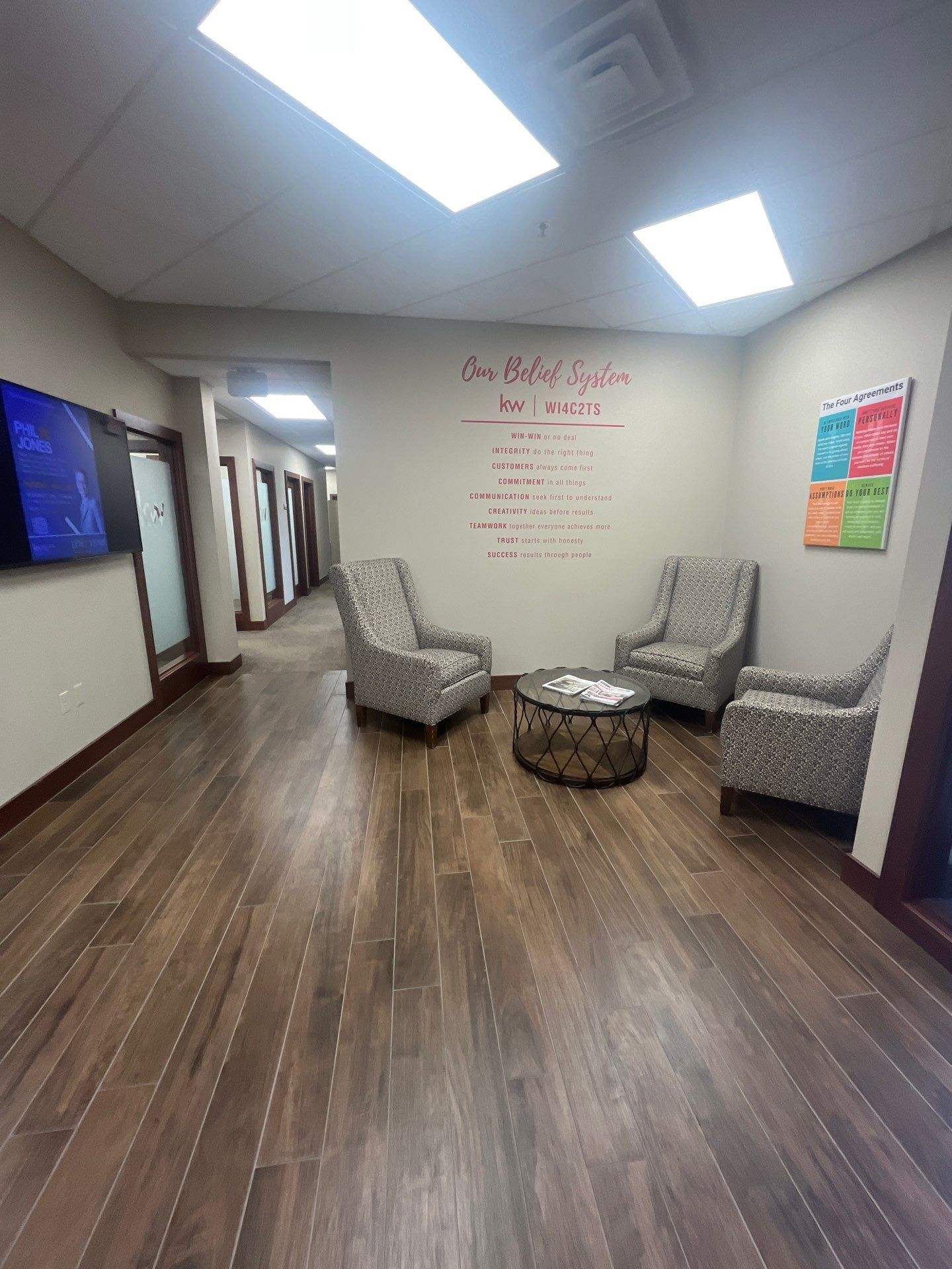 Commercial Office Interior Remodel and Modern Suite Refresh in Sioux Falls by Select Painting, Coatings & Garage Cabinets