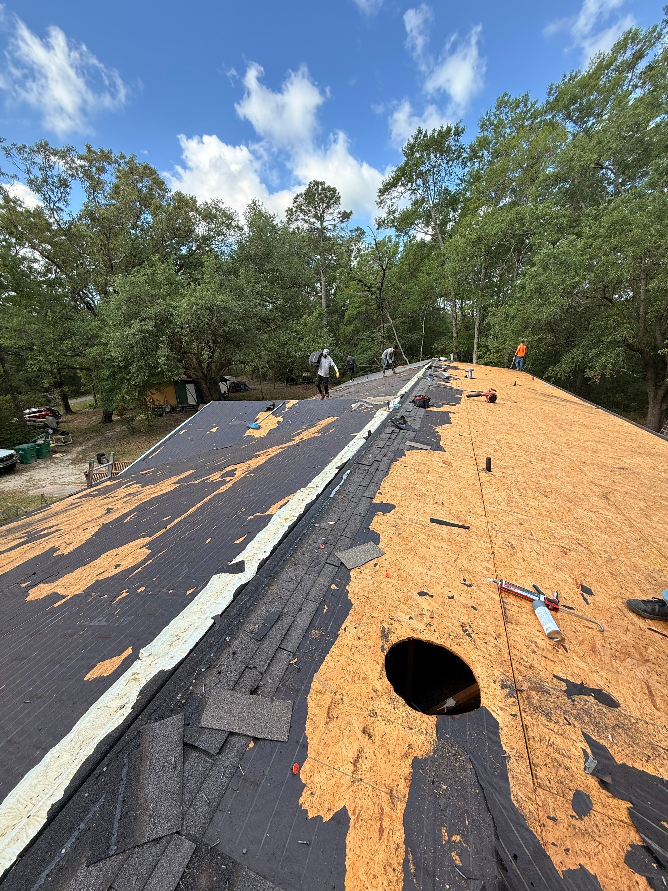 Manufactured Home Roof Replacement and Decking Repair in Kiln by Frontline Roofing