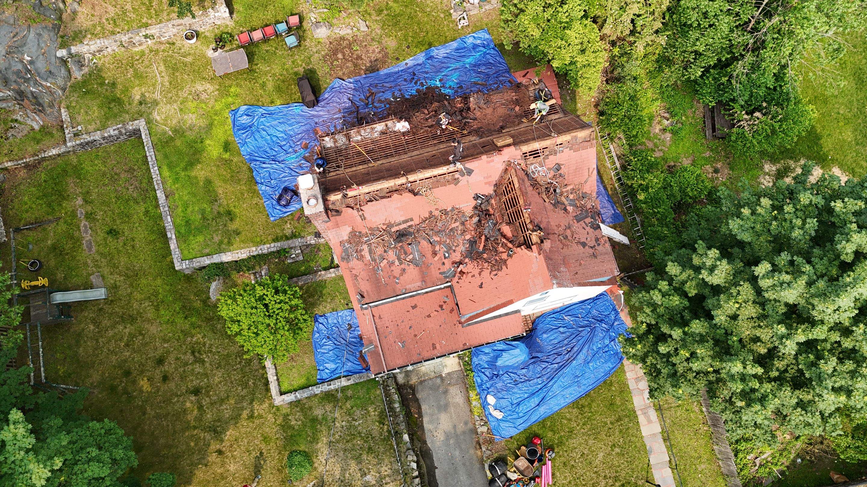 Project in Hastings-on-Hudson by The Energy Efficient Roofer & George's Seamless Gutters