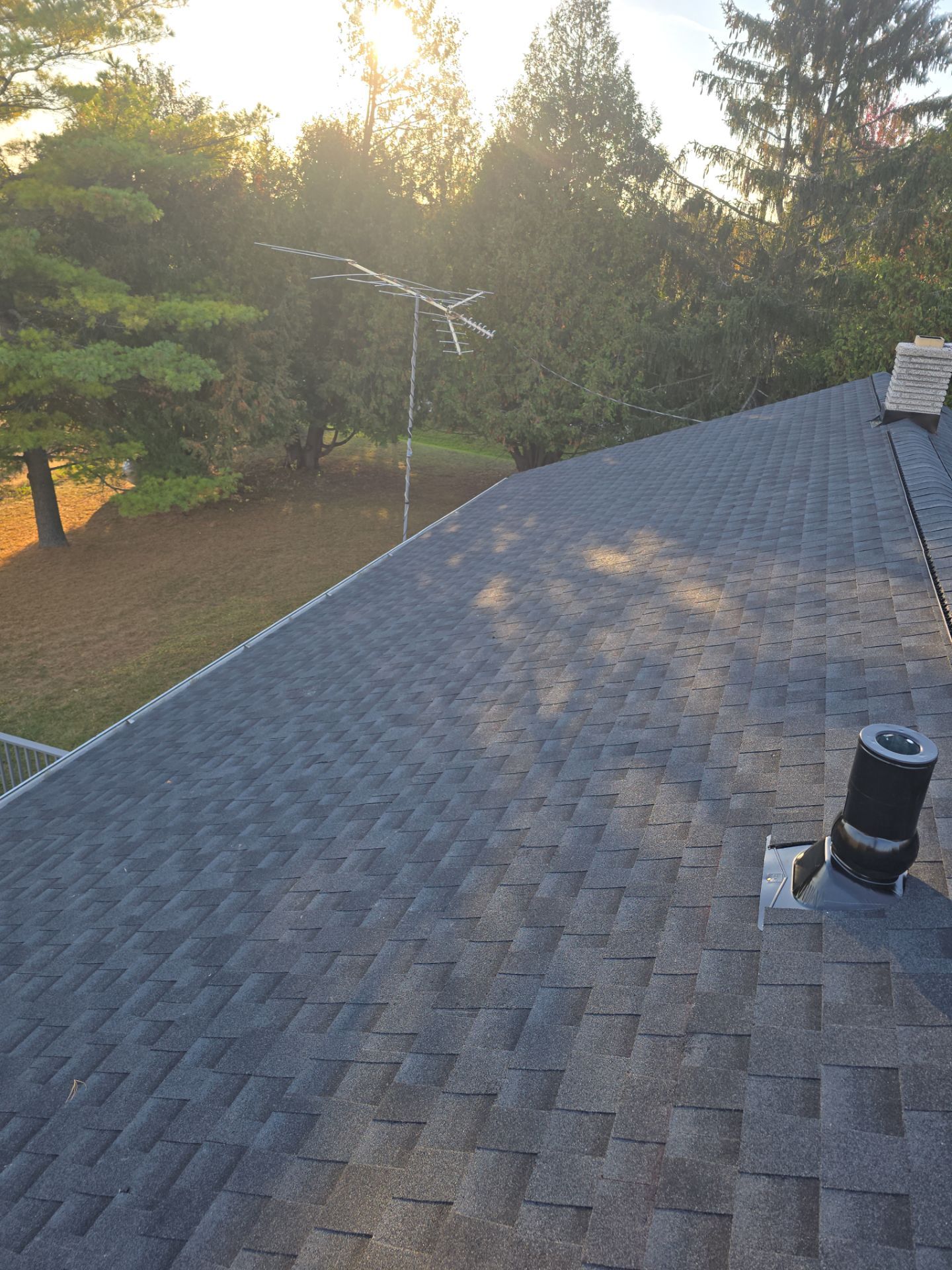 Residential Roofing Installation using GAF HDZ shingles and Gutter Replacement by Gellings Roofing and Siding LLC