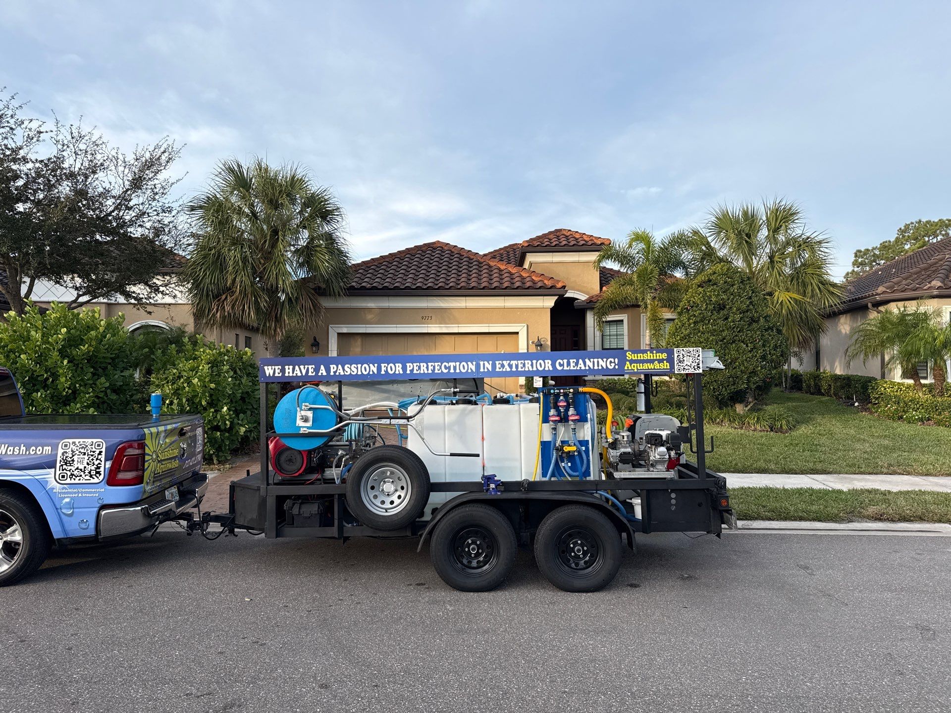Tile Roof Cleaning (No Walking on Roof) – Artisan Lakes, Palmetto, FL by Sunshine AquaWash