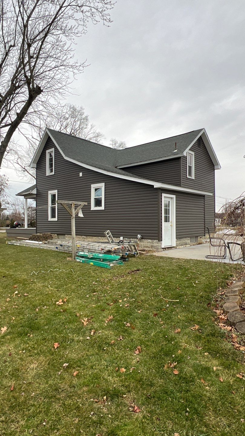Residential fascia replacement using Exterior Portfolio 4.5 DL - Peppercorn by Nitro Roofing and Construction