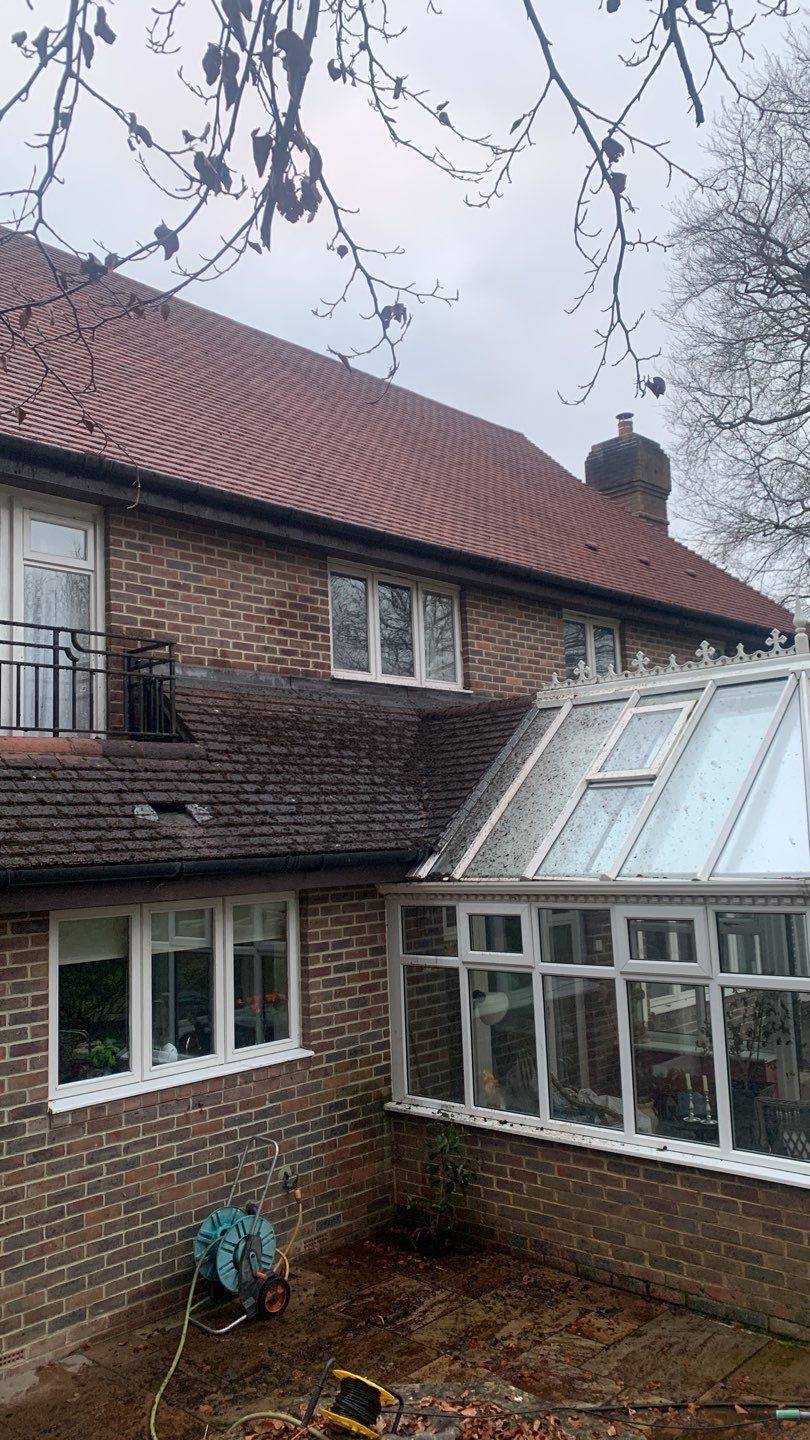 Roof Clean using Honda 15lpm Low Pressure Washing Machine by Ges Exterior Cleaning ltd