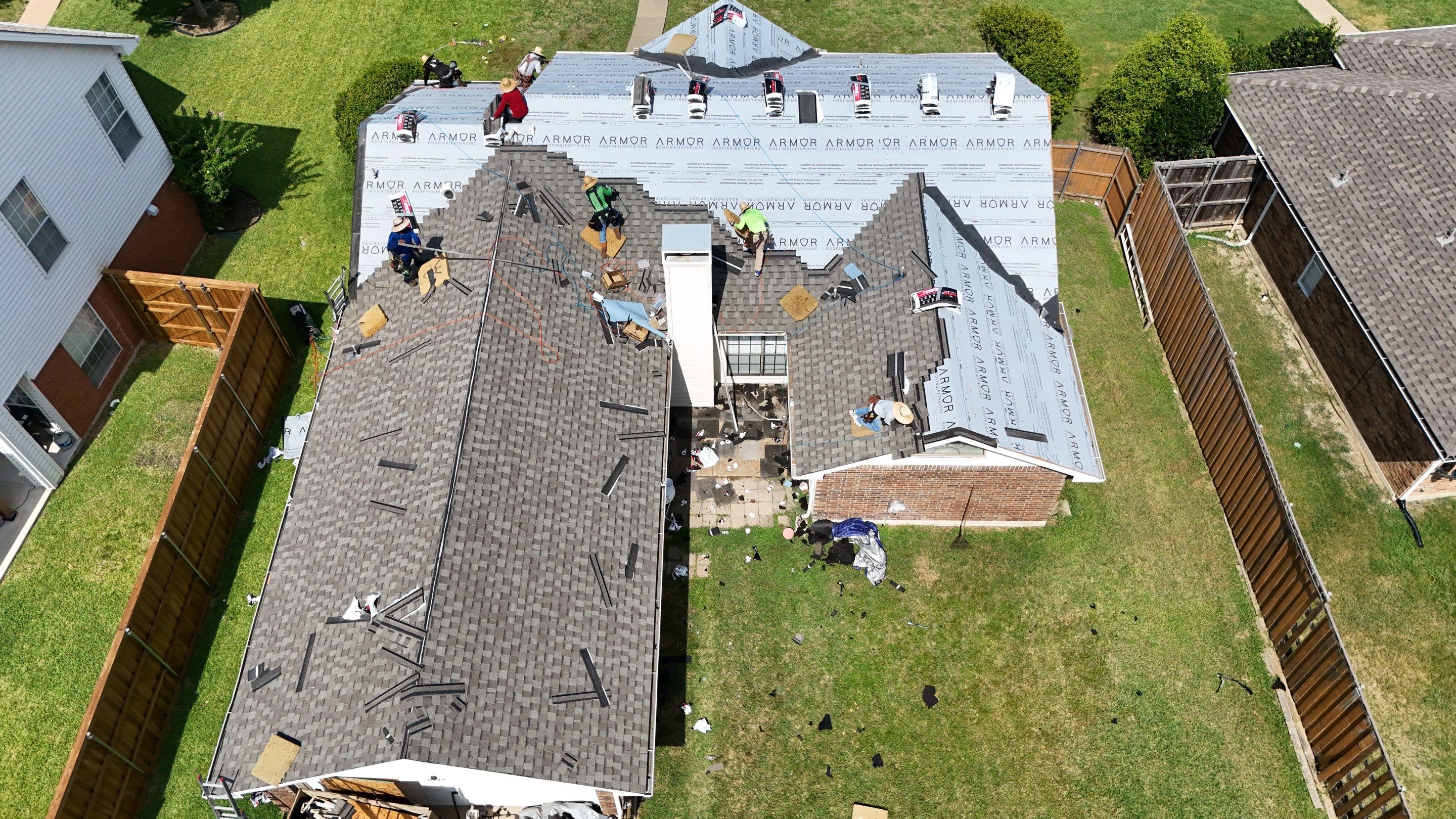 Complete Storm Restoration and Architectural Shingle Roof Replacement in Plano by Armor Roofing | Exteriors