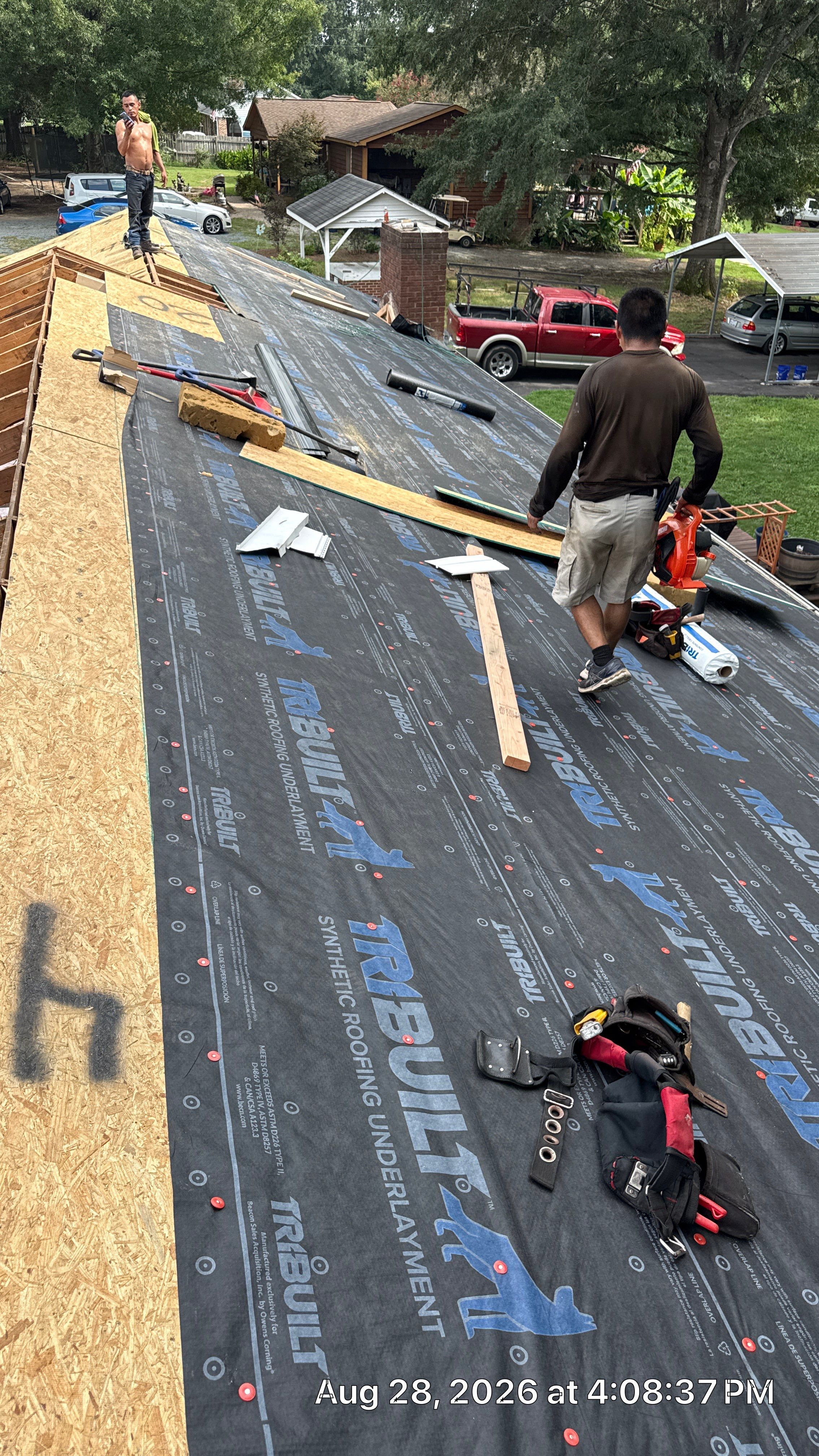 Roof replacement, interior and gutter repair by hail and wind damage by Just Brilliant Restoration JBR